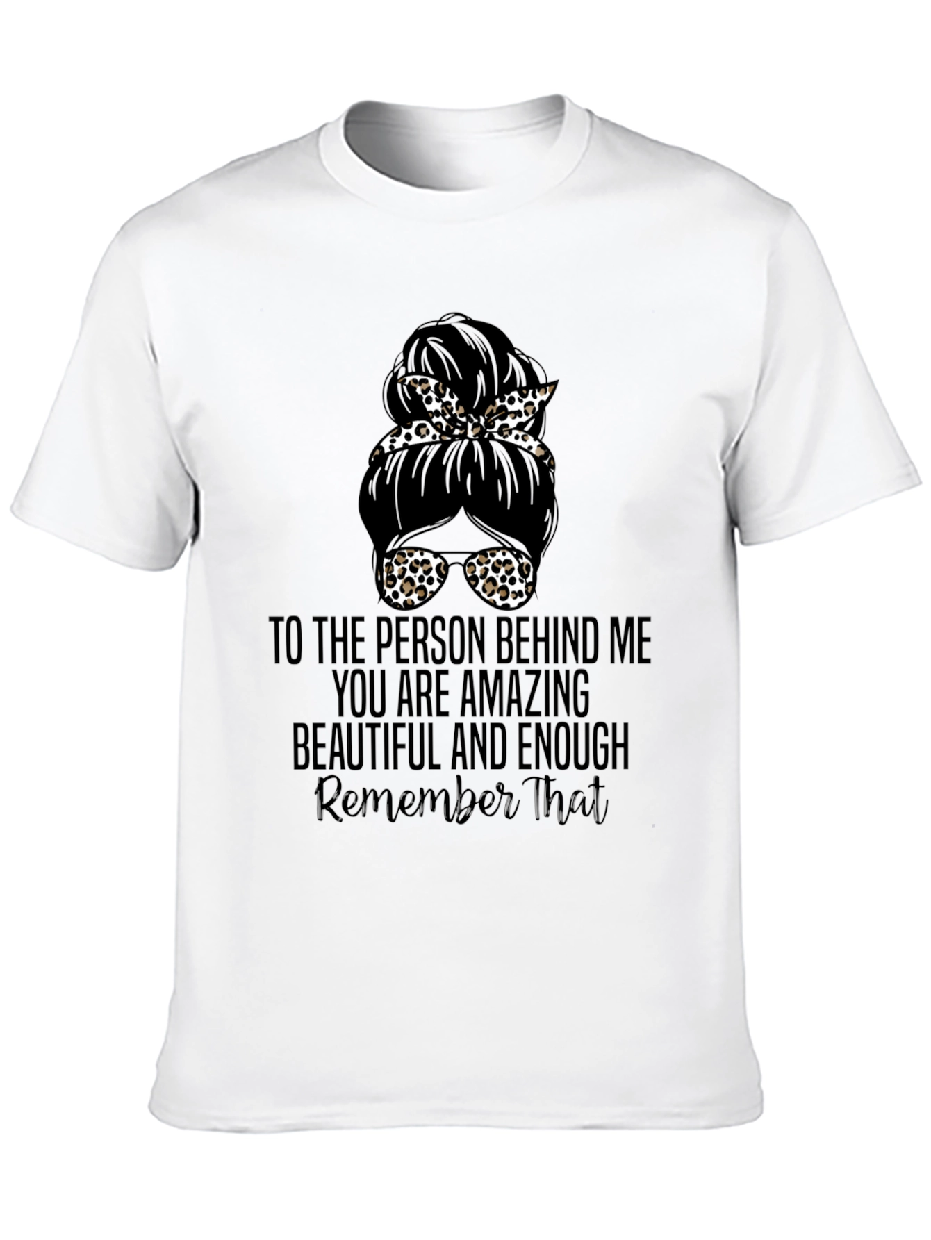 Amazing Leopard Messy Bun T-Shirt