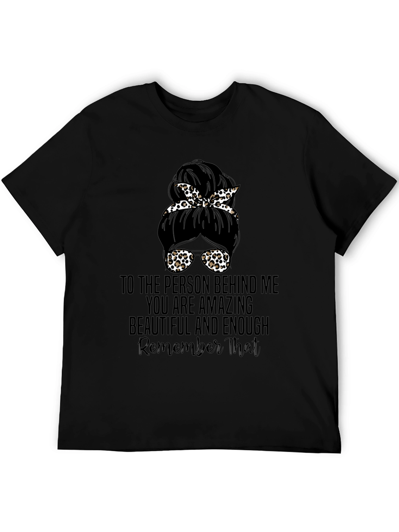 Amazing Leopard Messy Bun T-Shirt