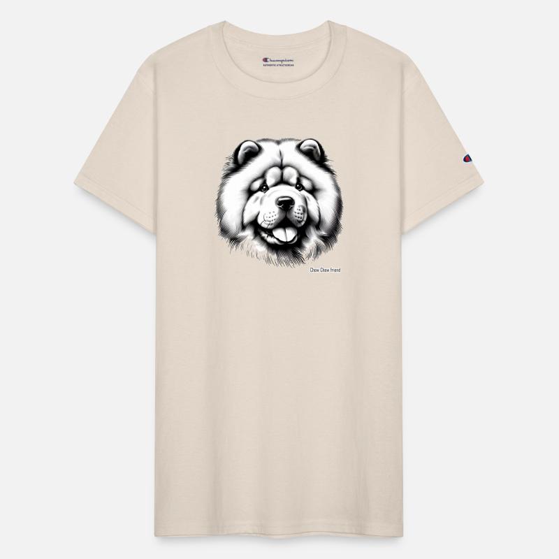 Minimalist Chow Chow Head – Fluffy & Fierce
