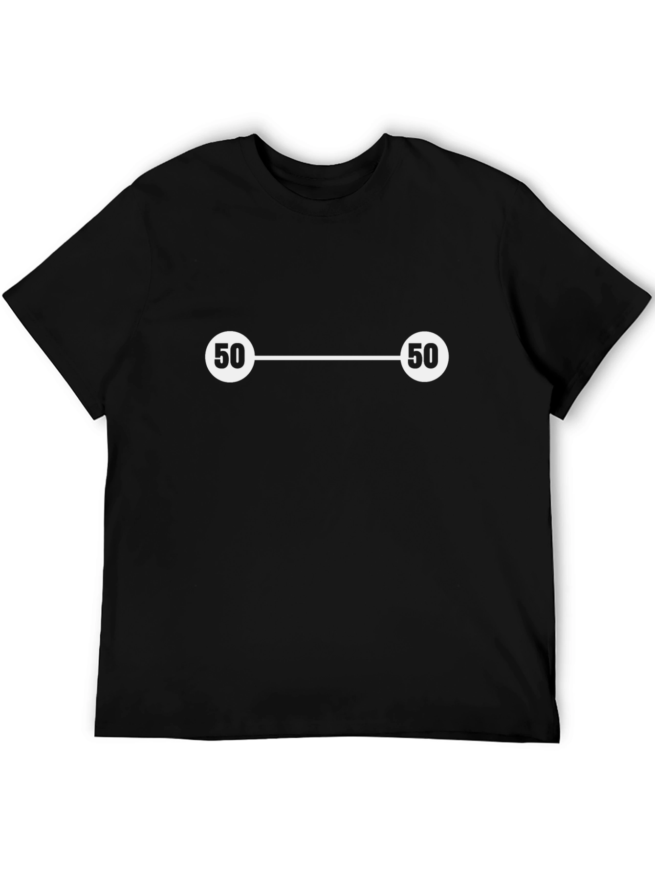 50th Birthday Black T-Shirt - Fifty and Fabulous Tee