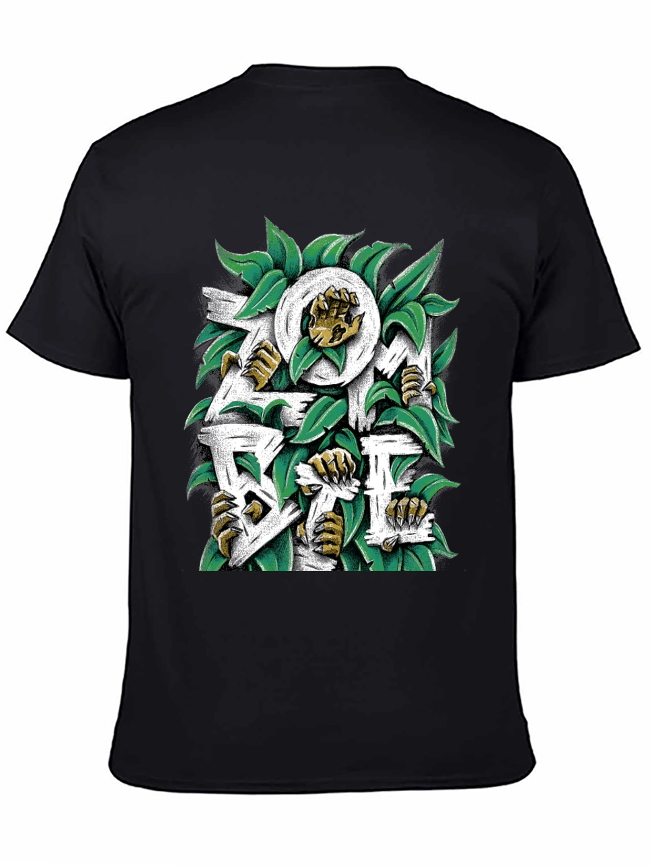 Zombie Escape Graphic Tee - Black Cotton T-Shirt