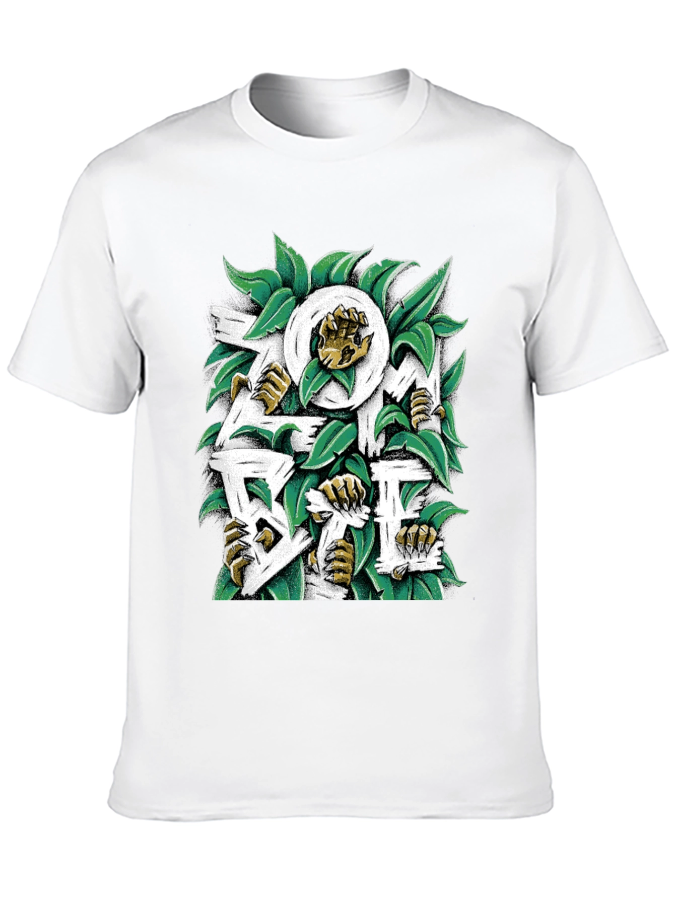 Zombie Escape Graphic Tee - Black Cotton T-Shirt