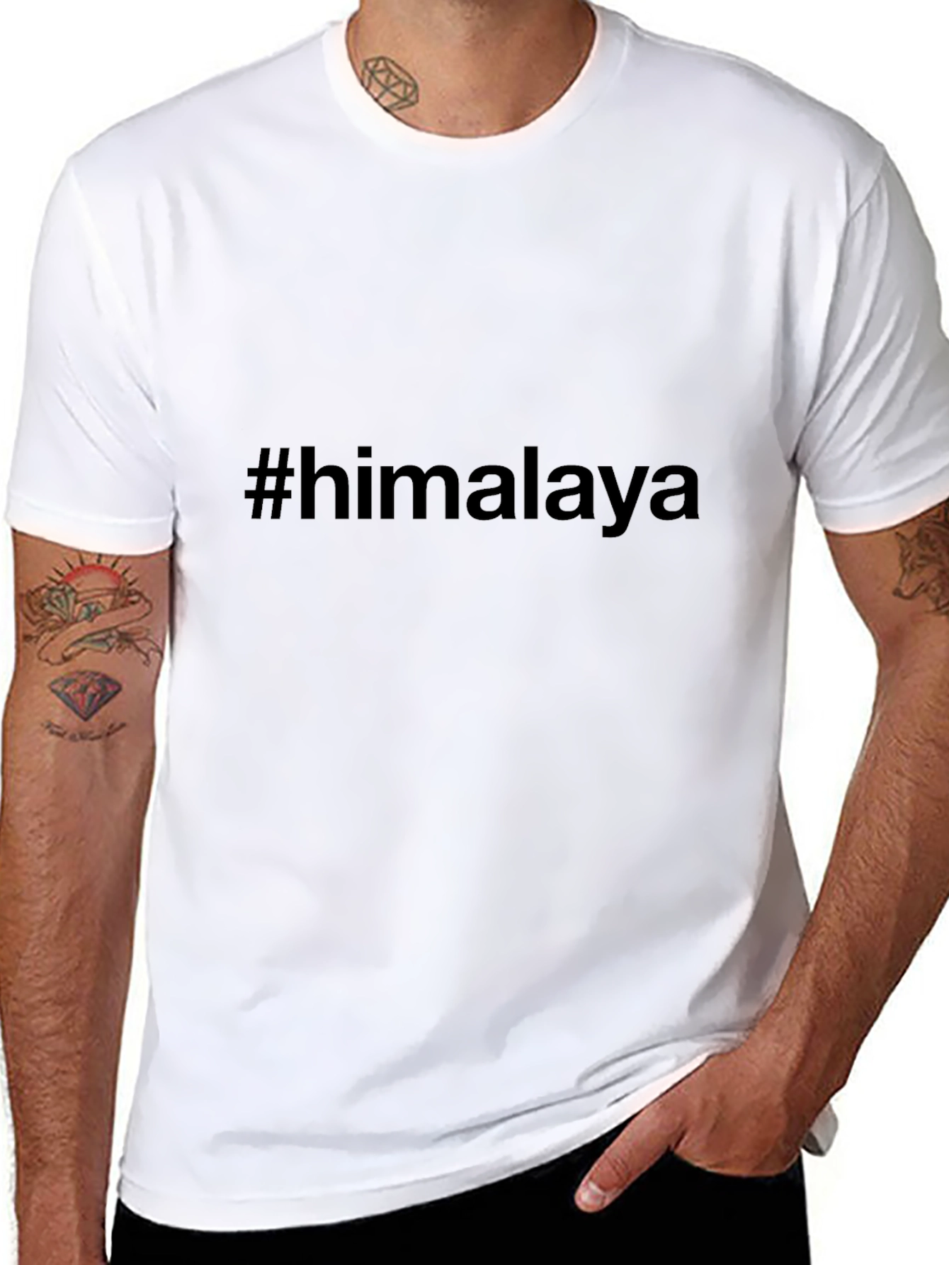 #himalaya Black T-Shirt Casual Everyday Wear