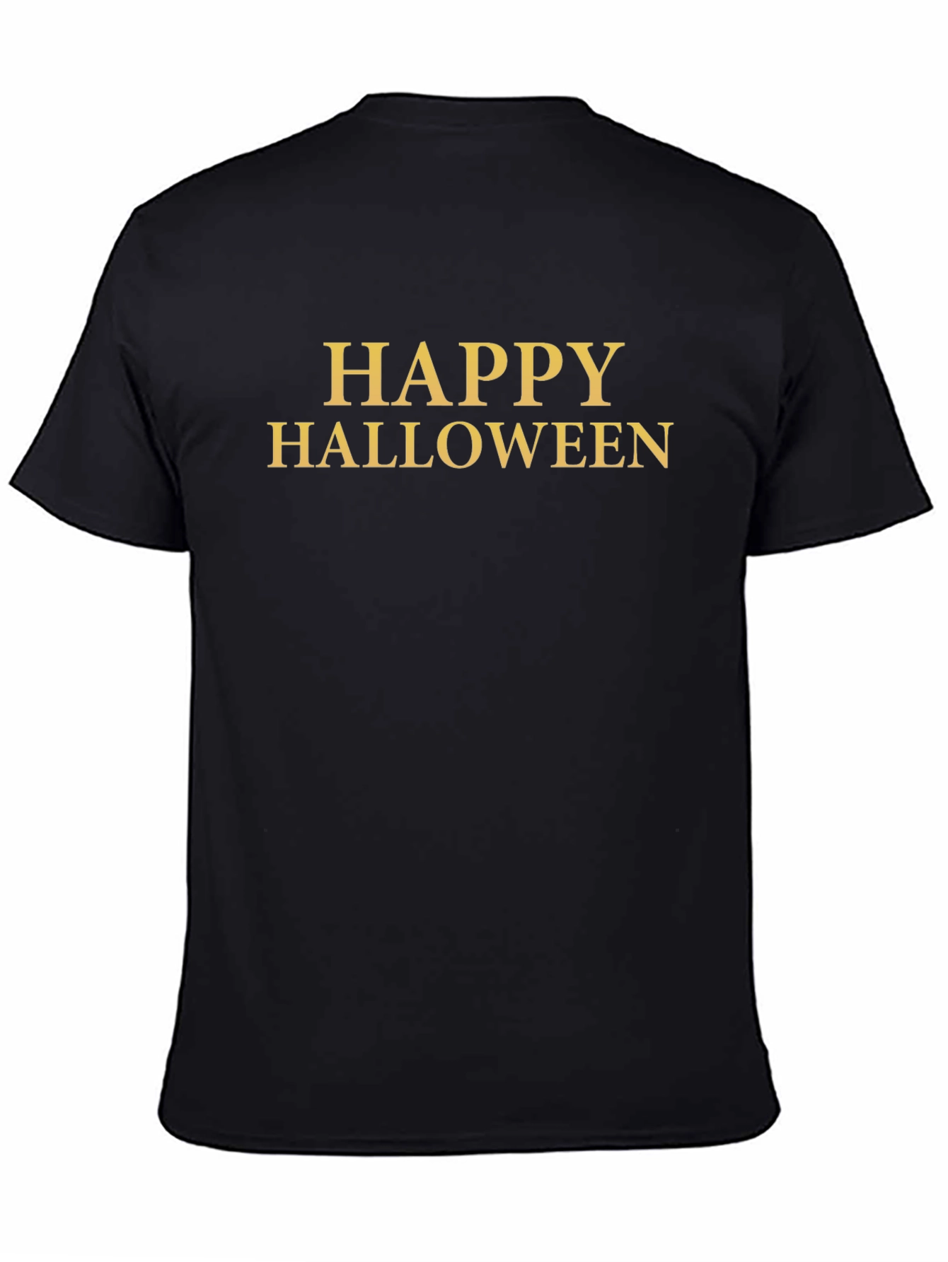 Happy Halloween Graphic Tee - Black Cotton T-Shirt