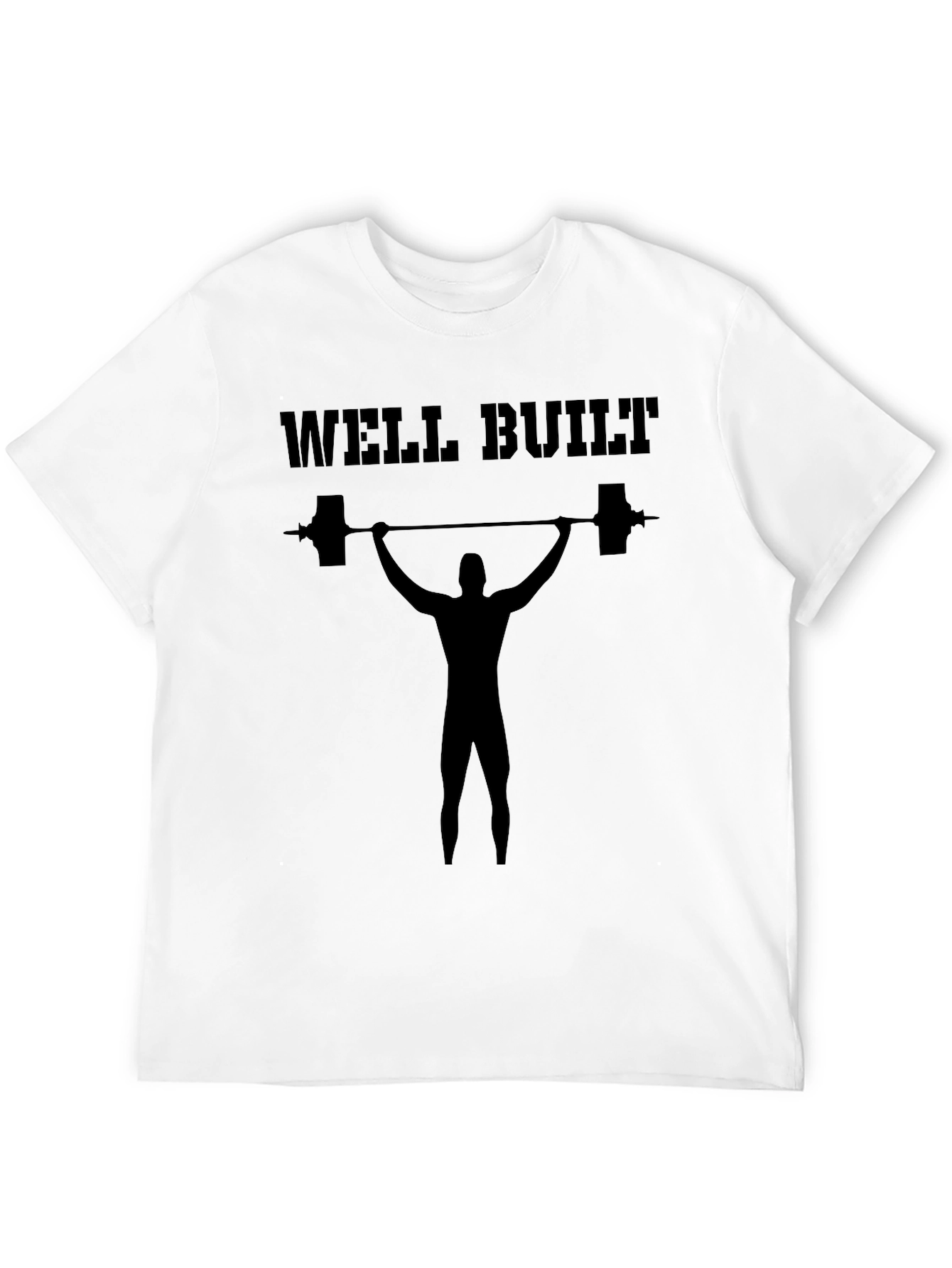 Well Built Weightlifter Graphic T-Shirt - Black