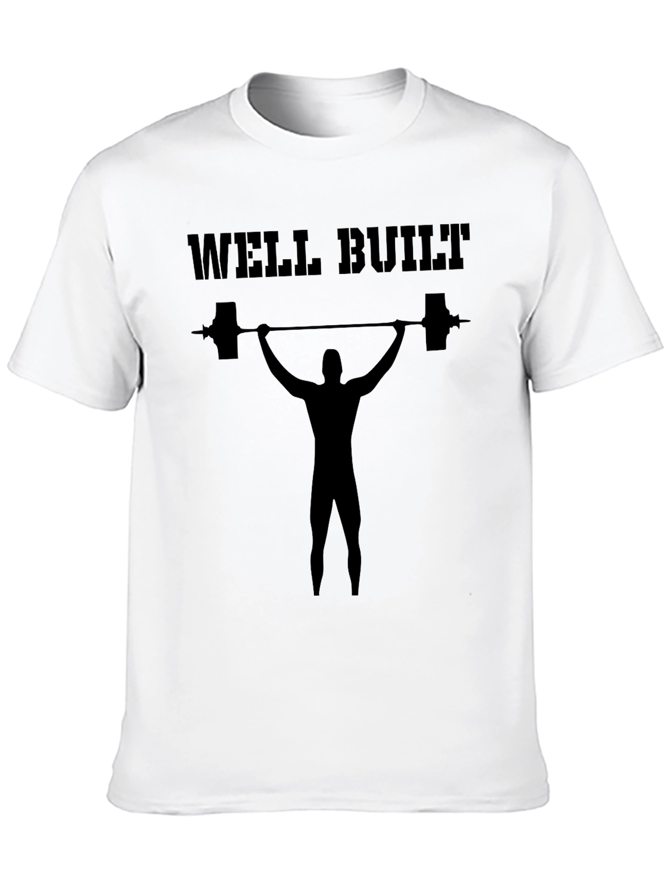 Well Built Weightlifter Graphic T-Shirt - Black