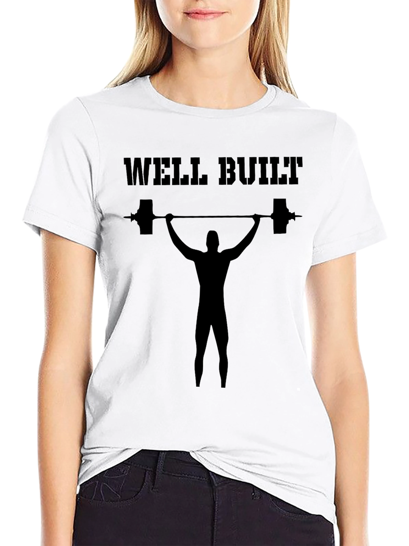 Well Built Weightlifter Graphic T-Shirt - Black