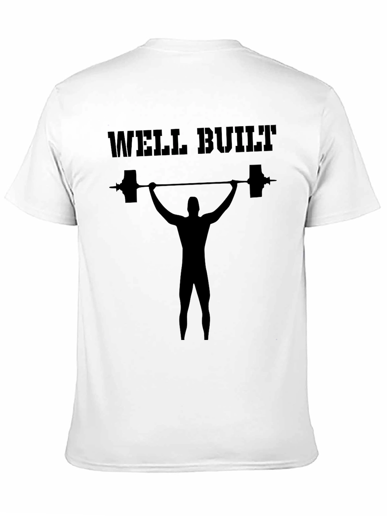 Well Built Weightlifter Graphic T-Shirt - Black