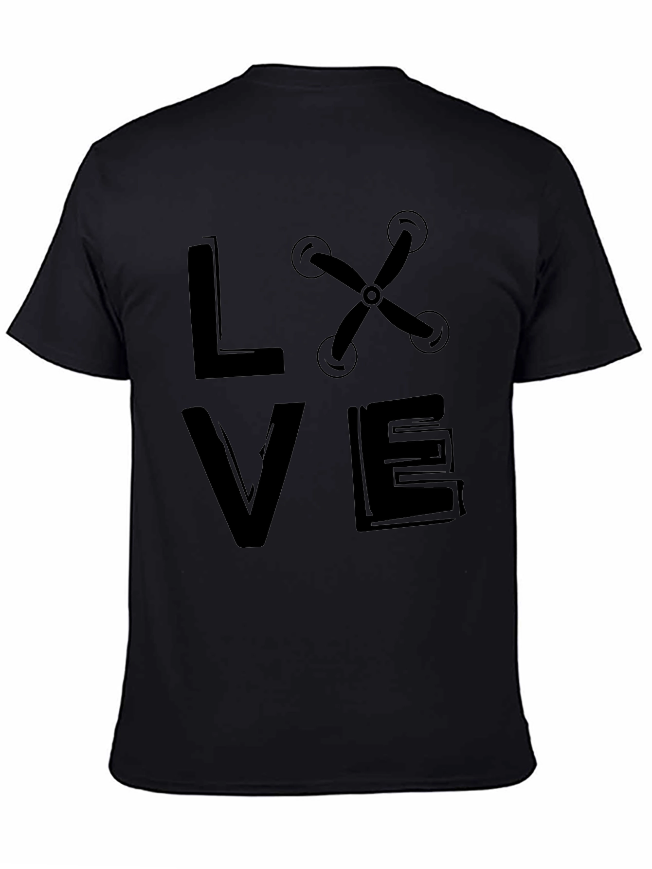 Drone Love Graphic Tee -  Black Unisex T-Shirt