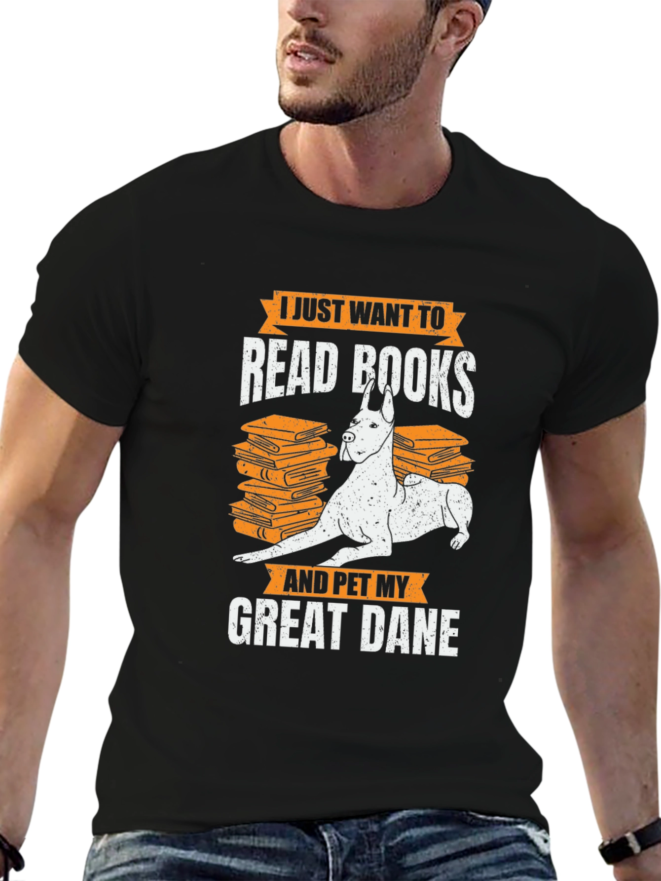 Read Books & Pet Great Dane T-Shirt