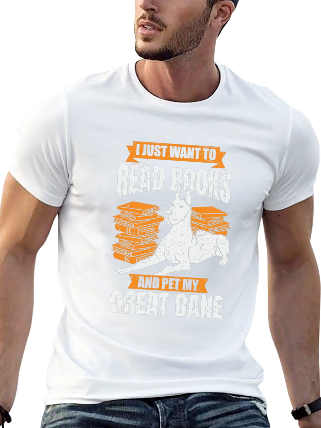 Read Books & Pet Great Dane T-Shirt