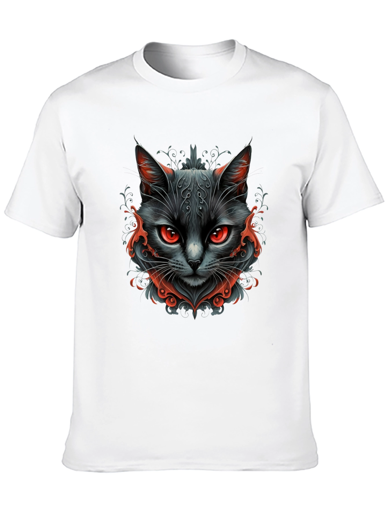 Black Cat Graphic Tee - Mens Stylish T-Shirt
