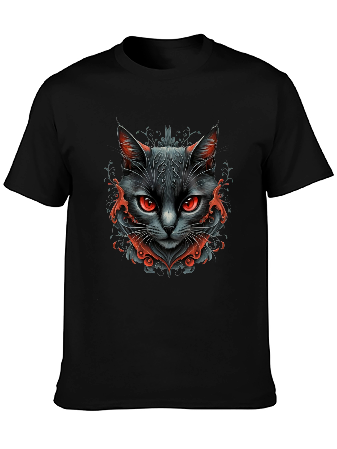 Black Cat Graphic Tee - Mens Stylish T-Shirt