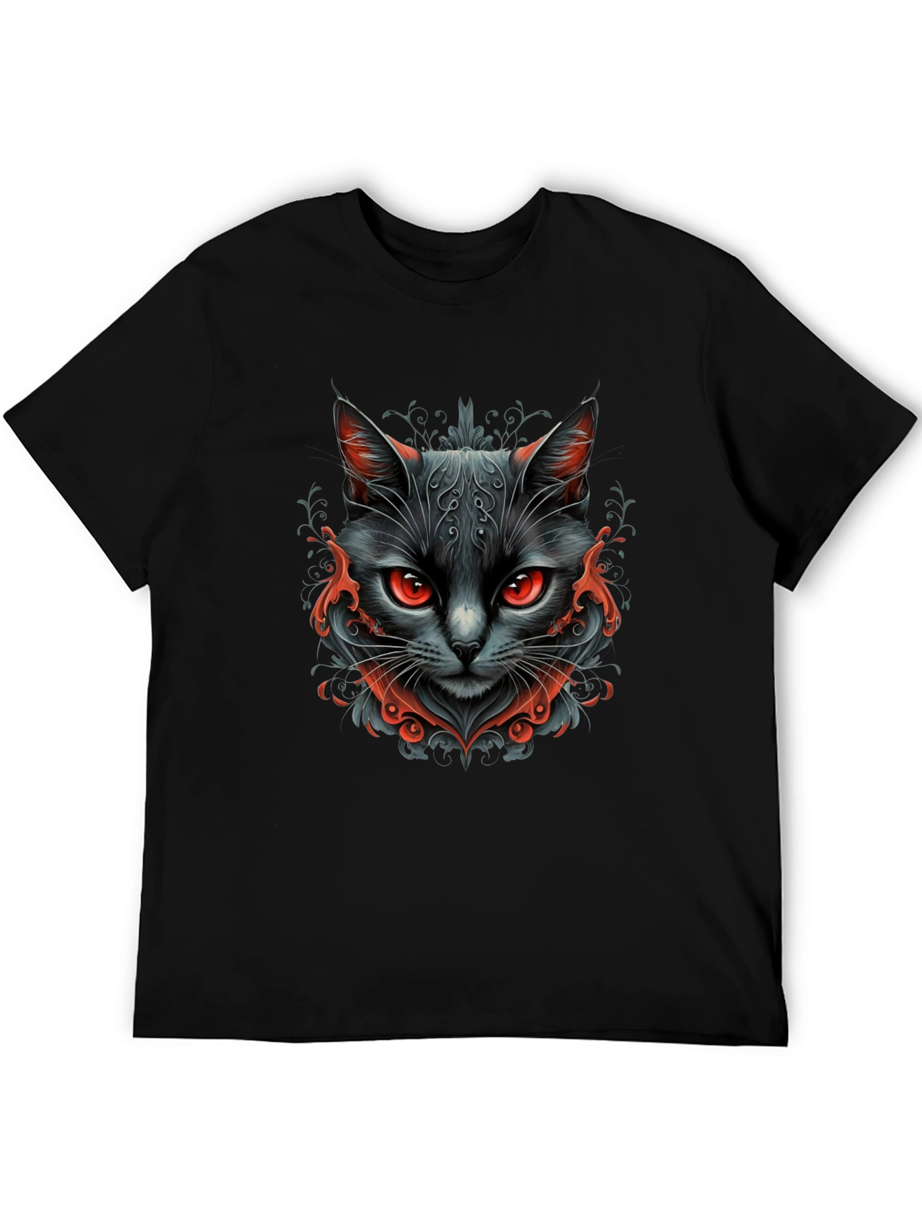 Black Cat Graphic Tee - Mens Stylish T-Shirt