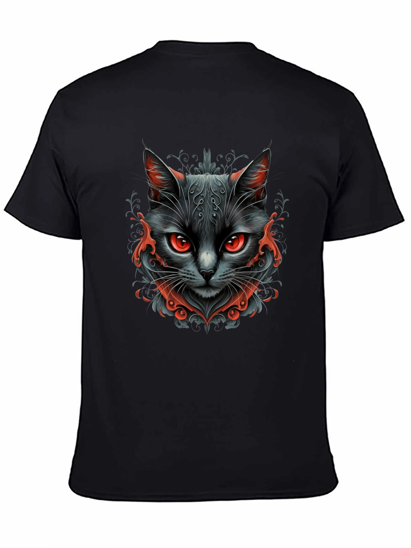 Black Cat Graphic Tee - Mens Stylish T-Shirt