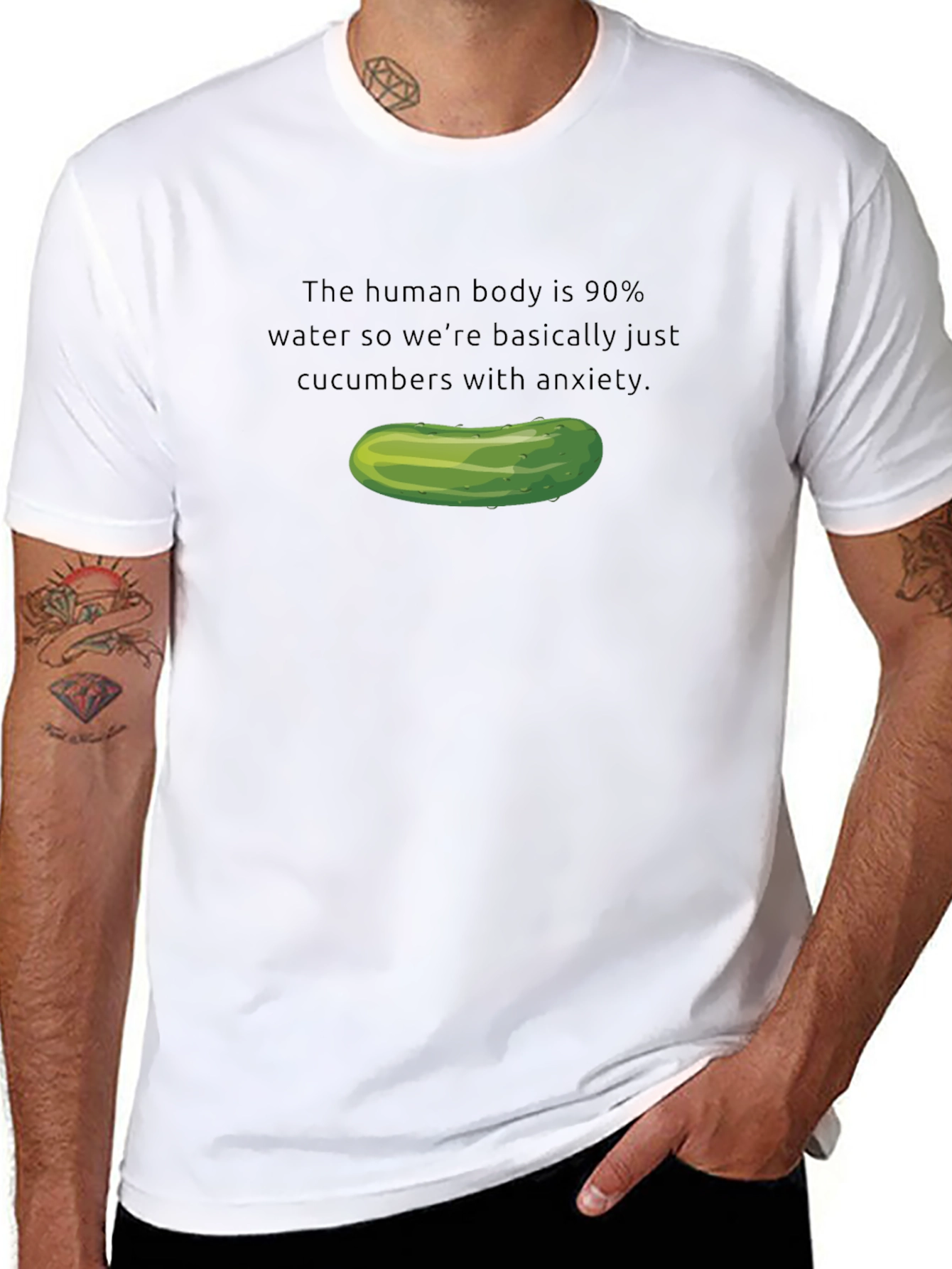 Cucumber Anxiety T-Shirt - Humorous Graphic Tee