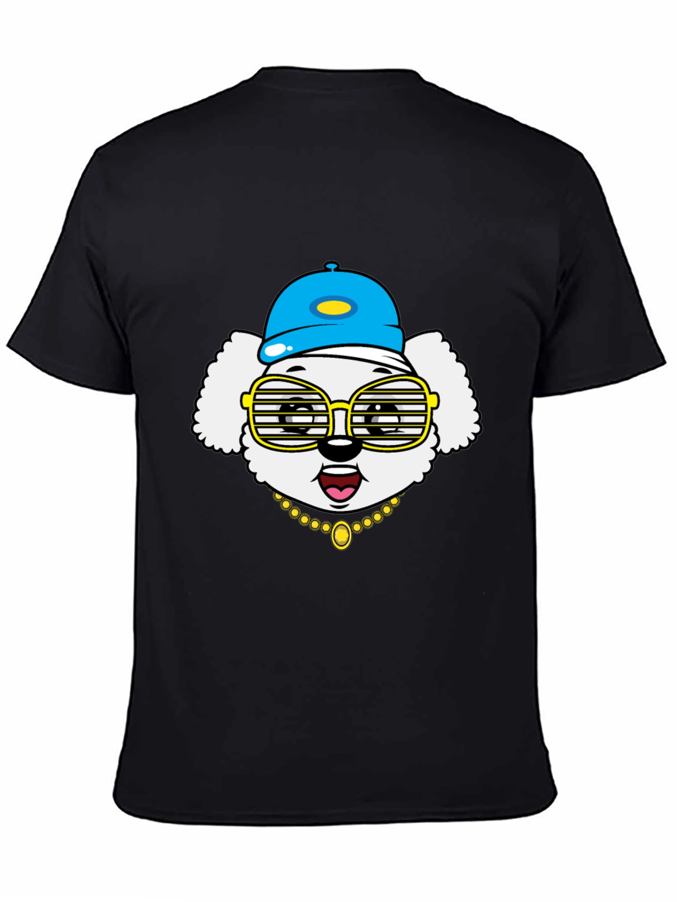 Dog Wearing Hat & Glasses T-Shirt