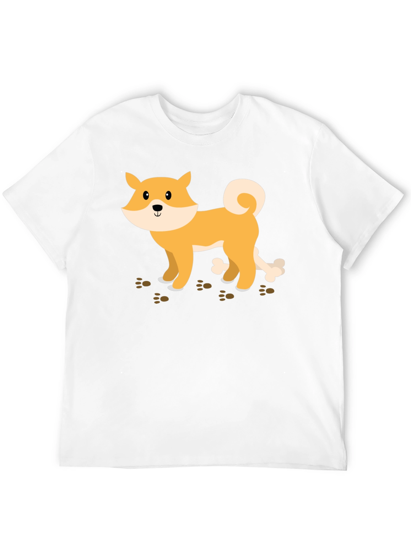 Shiba Inu Dog Bone Graphic Tee - Casual Style