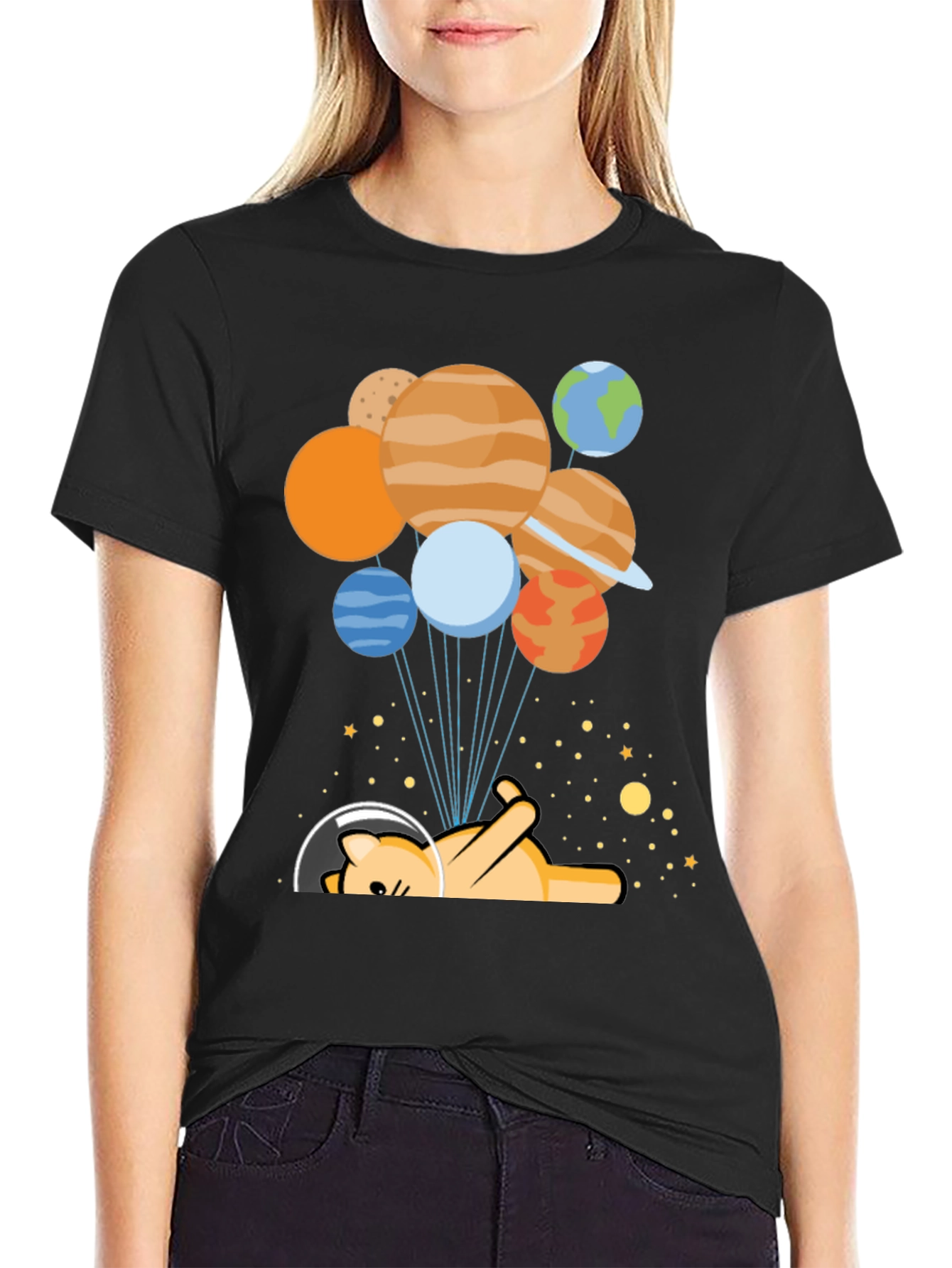 Cosmic Cat T-Shirt - Planetary Balloons Space Tee
