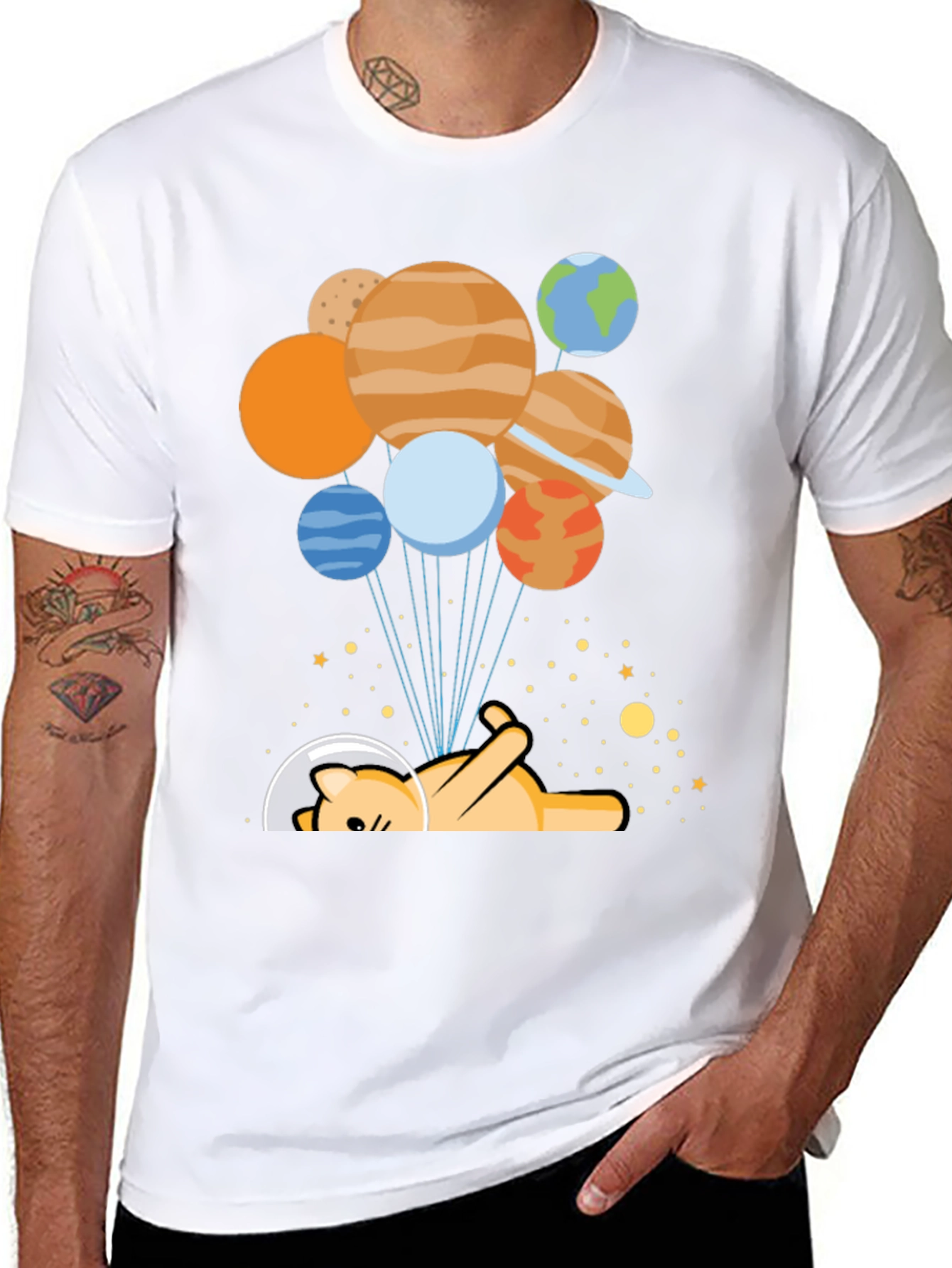 Cosmic Cat T-Shirt - Planetary Balloons Space Tee
