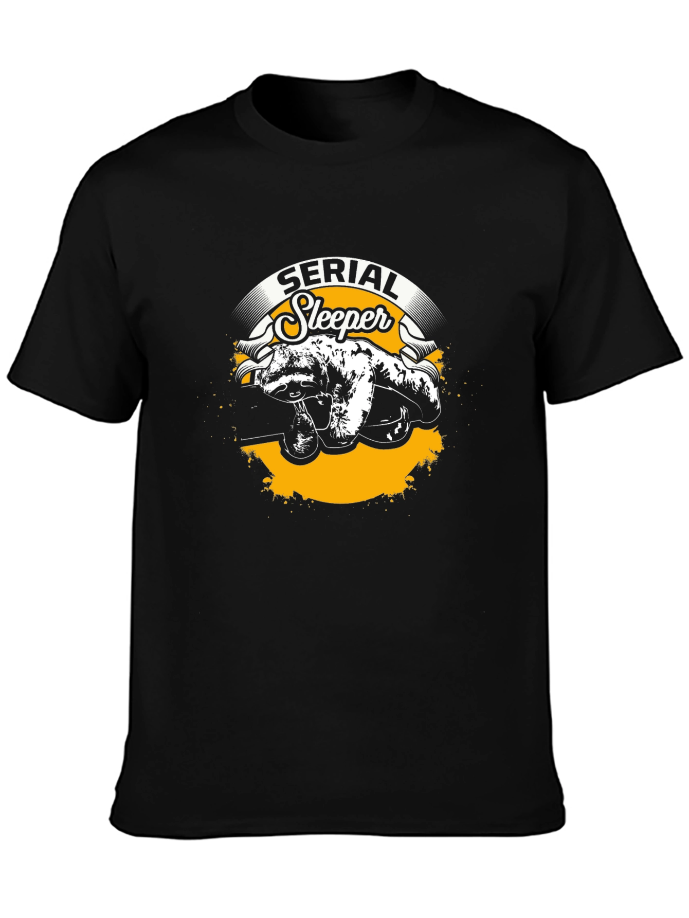 Serial Sleeper Sloth Graphic T-Shirt Funny Sleepy Animal Tee
