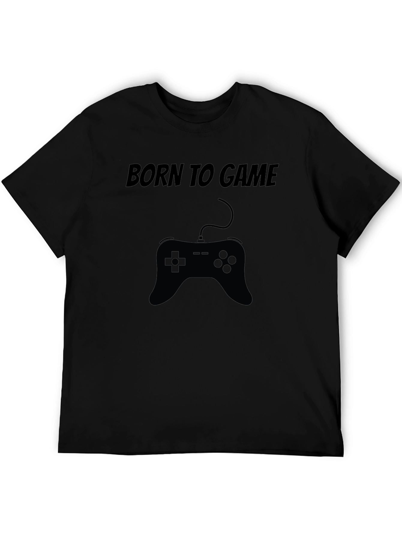Born to Game Black T-Shirt Controller Design