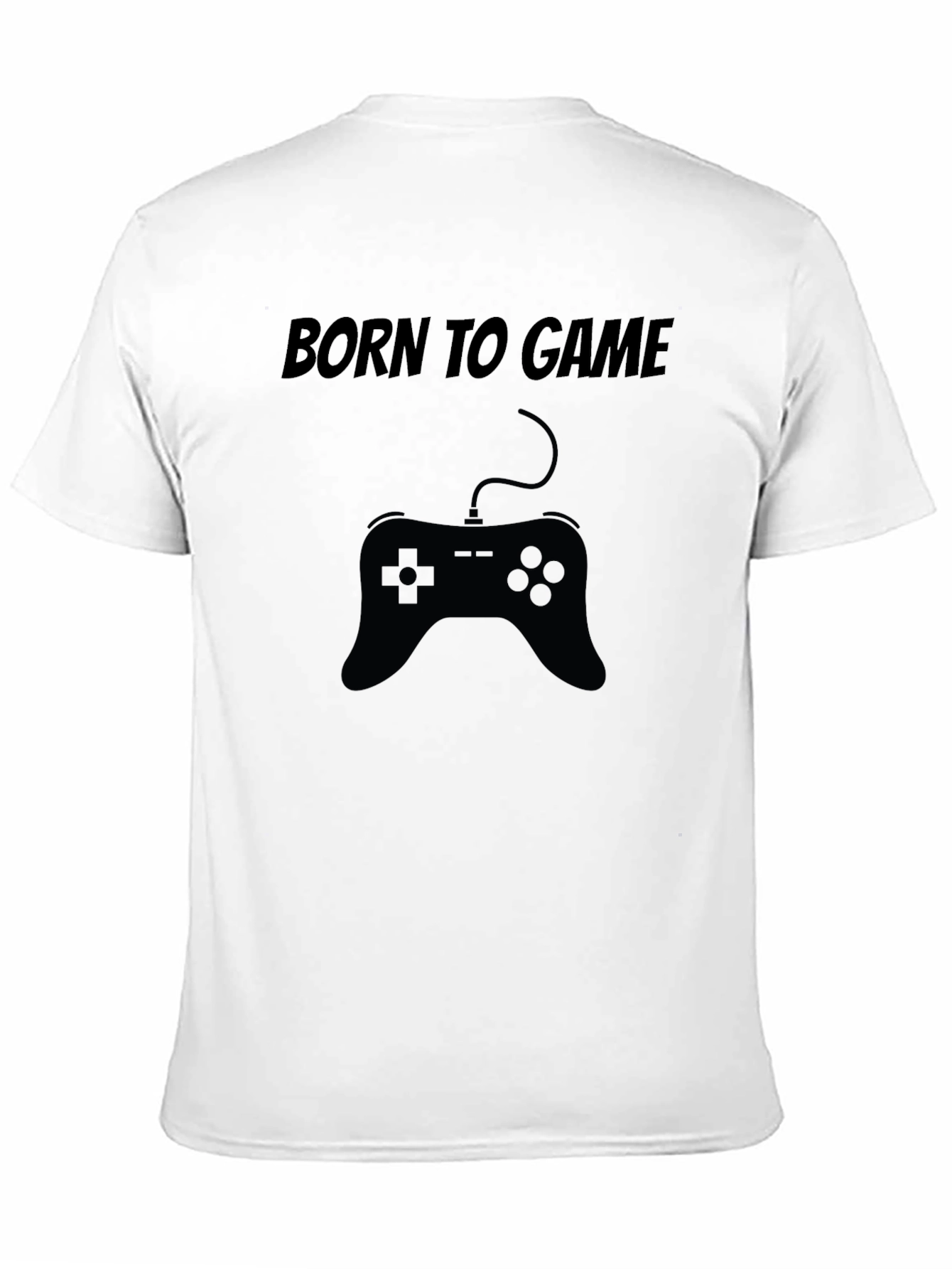 Born to Game Black T-Shirt Controller Design