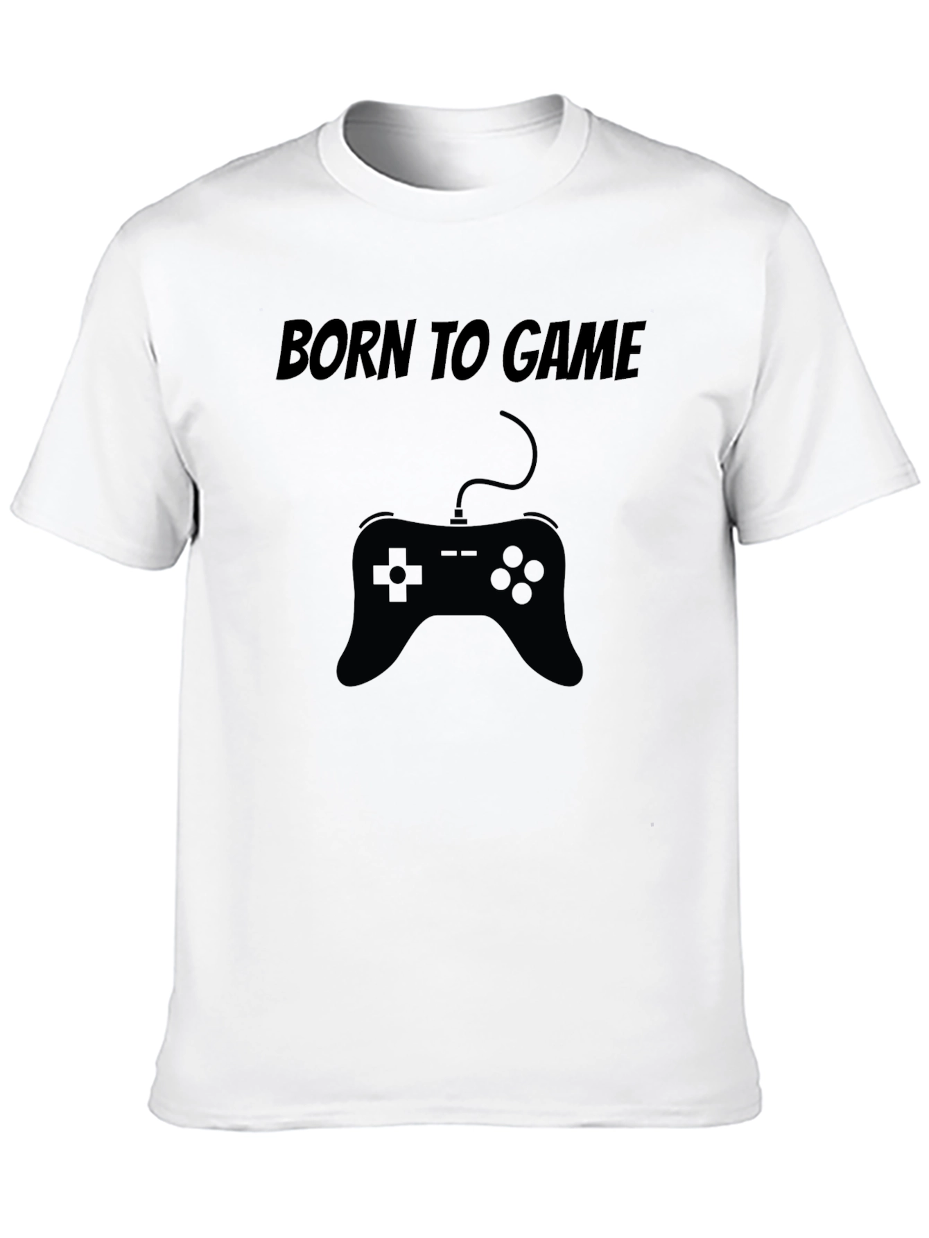 Born to Game Black T-Shirt Controller Design