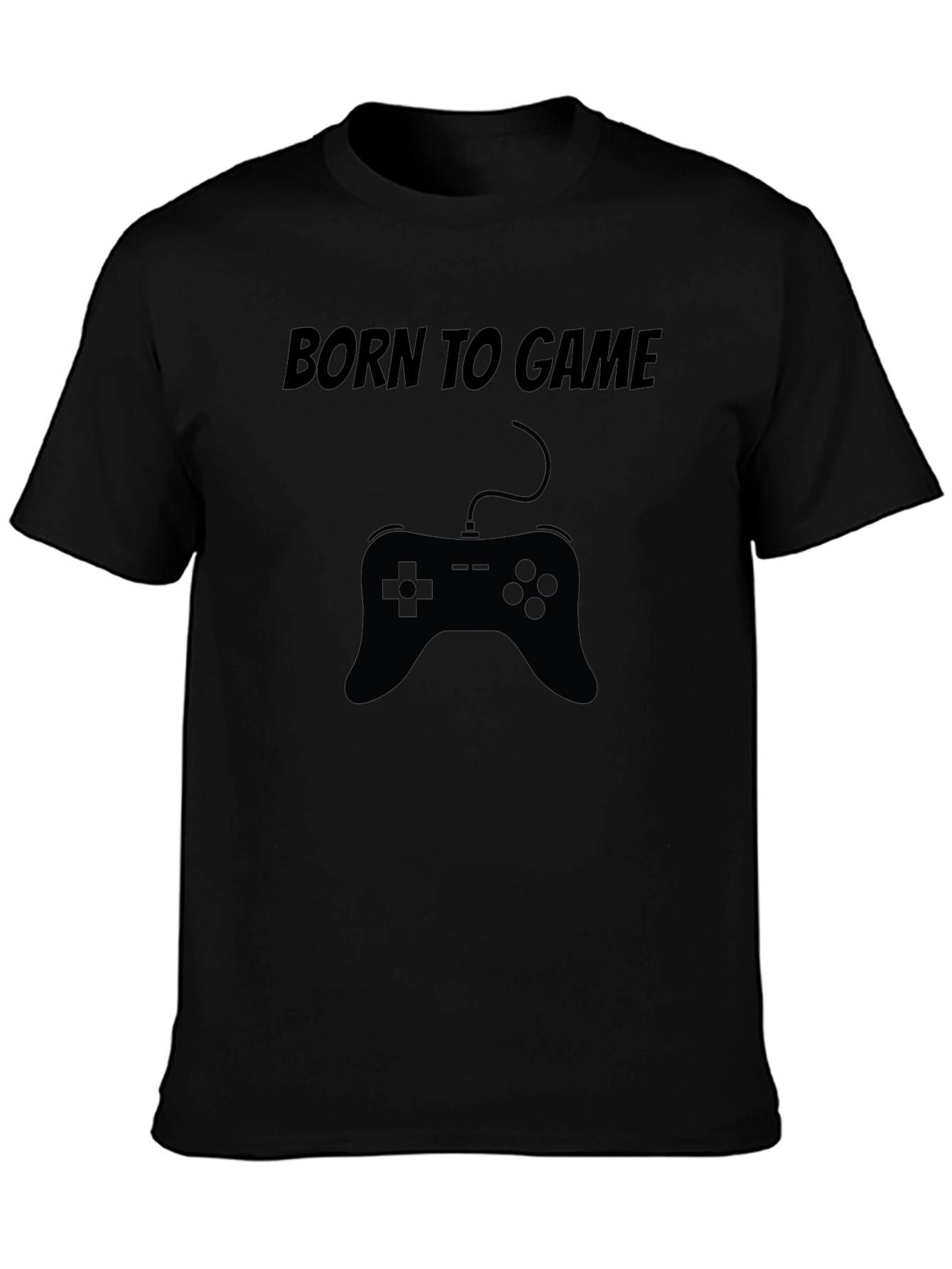Born to Game Black T-Shirt Controller Design