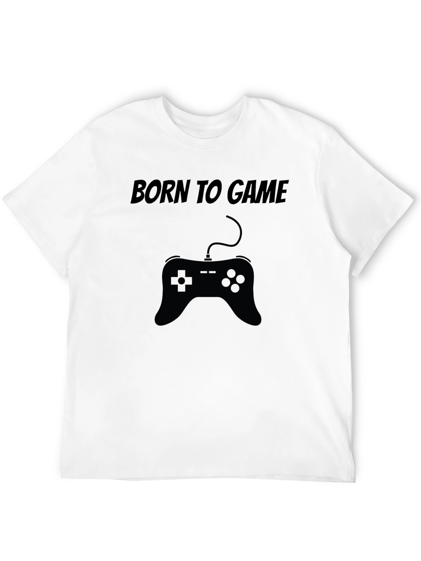 Born to Game Black T-Shirt Controller Design
