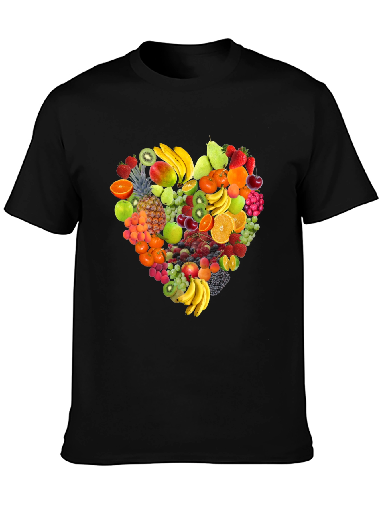 Fruit Heart Graphic Tee - Healthy Lifestyle Shirt