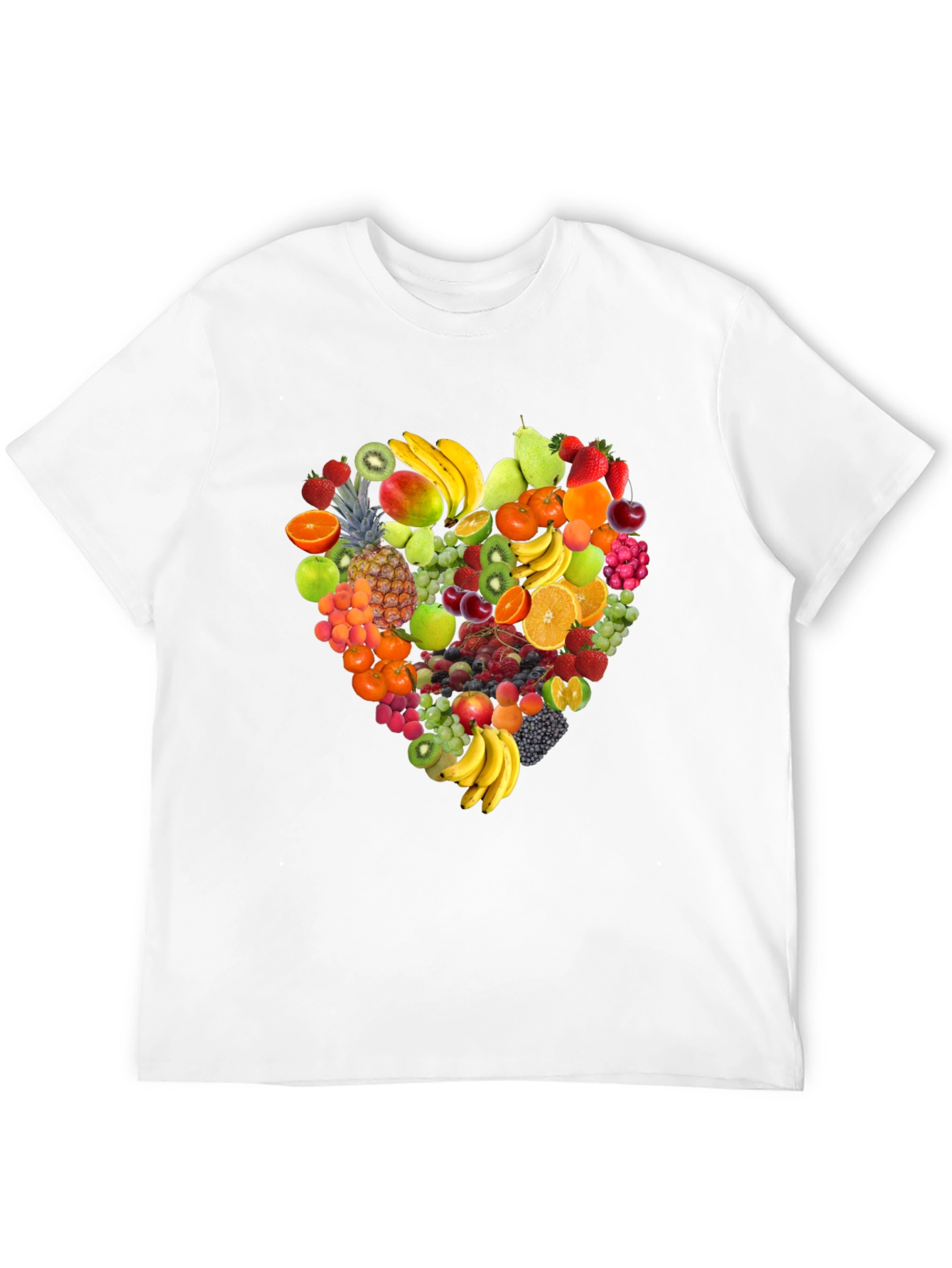 Fruit Heart Graphic Tee - Healthy Lifestyle Shirt