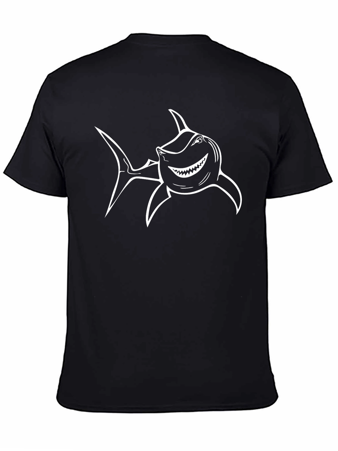 Shark Graphic T-Shirt - Black Cotton Tee