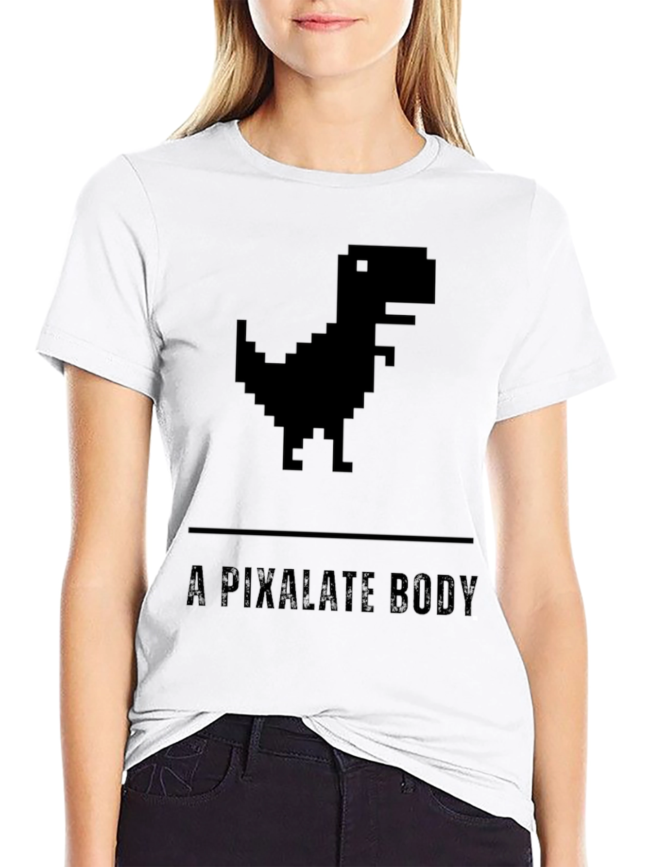 Pixelated Dino T-Shirt - A Pixelate Body