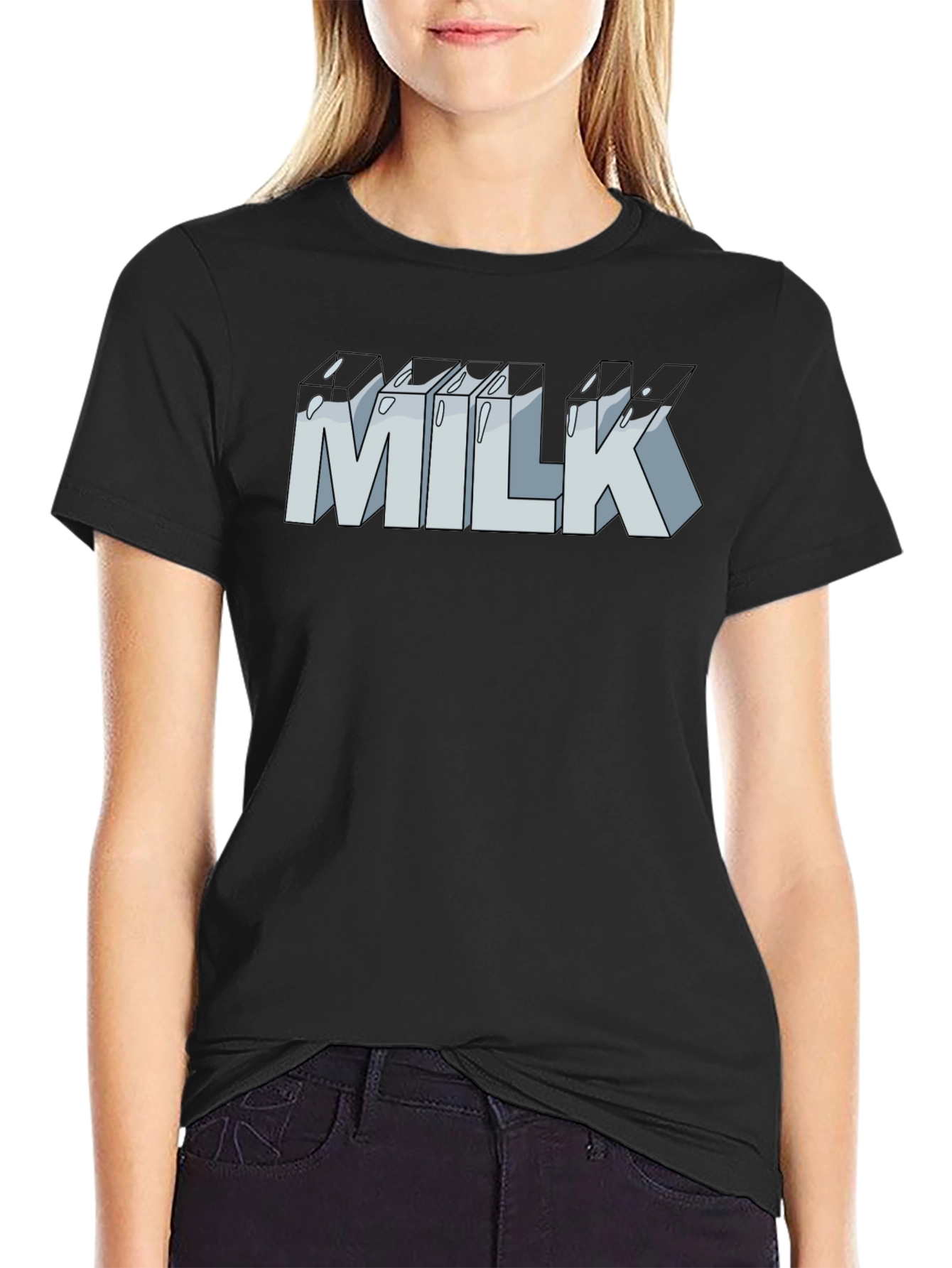 Milk Graphic T-Shirt - Unisex Casual Tee