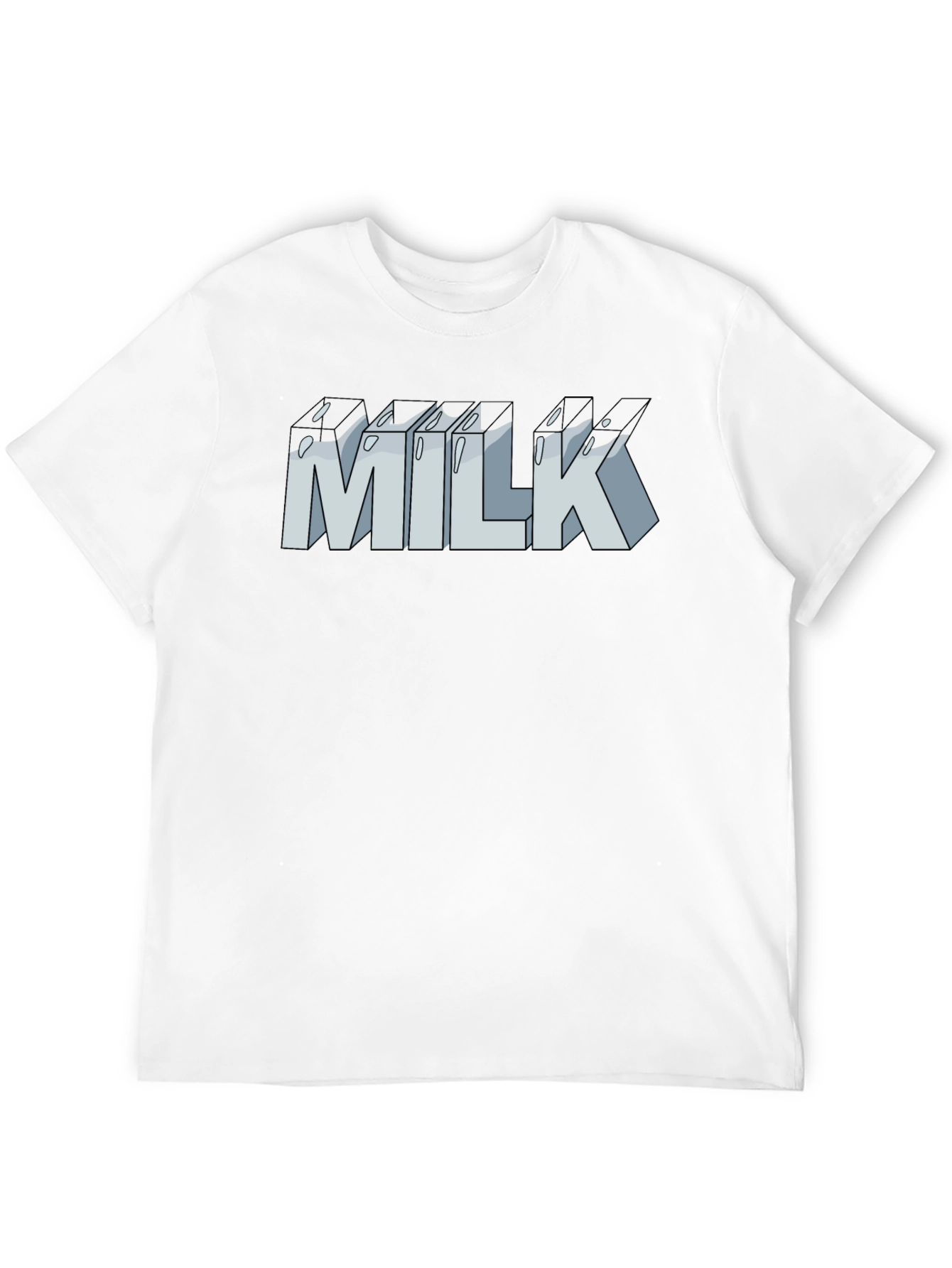 Milk Graphic T-Shirt - Unisex Casual Tee