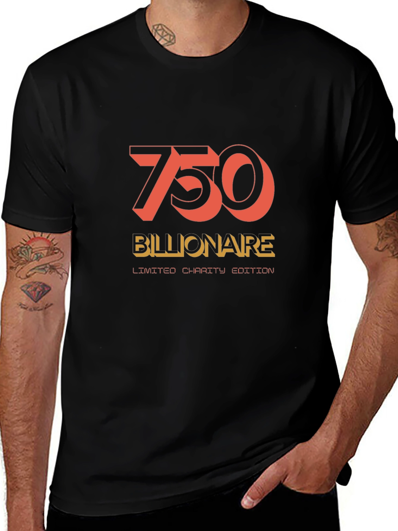 750 Billionaire Limited Charity Edition Black T-Shirt