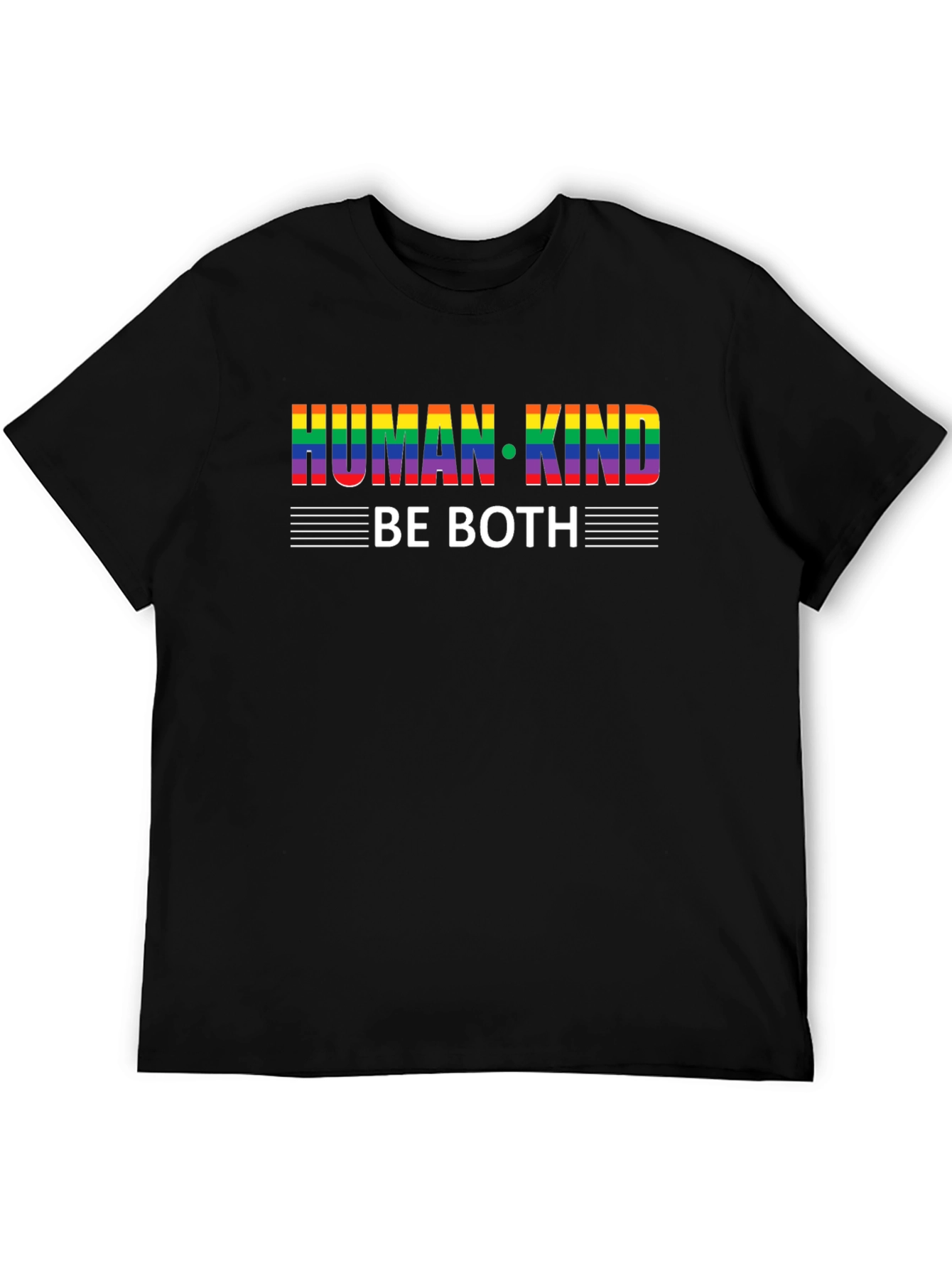 Human Kind Be Both T-Shirt - Pride Rainbow