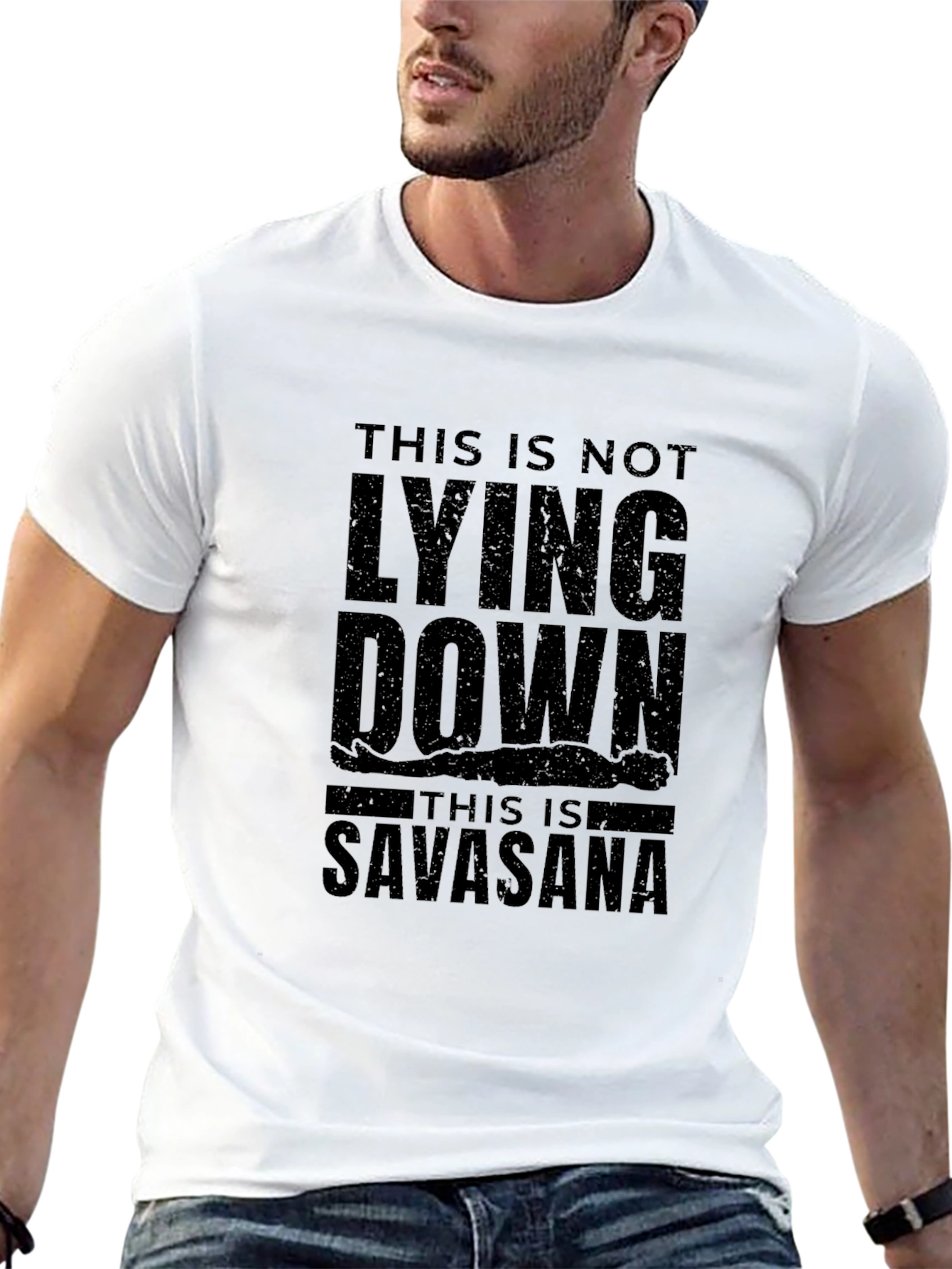 Savasana Yoga Black T-Shirt Relaxing Graphic Tee