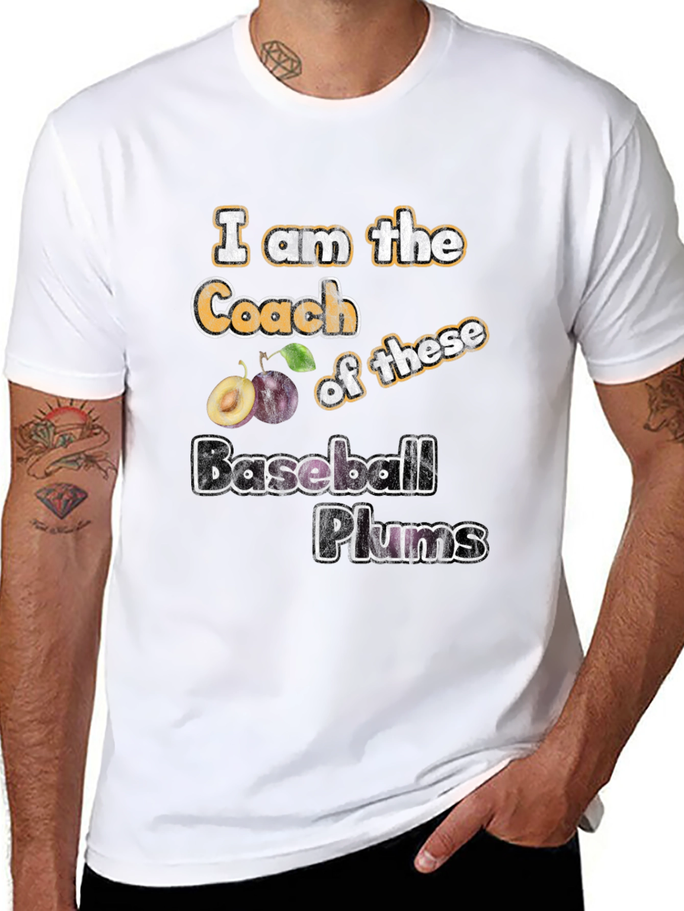 I am the Coach Baseball Plums T-Shirt