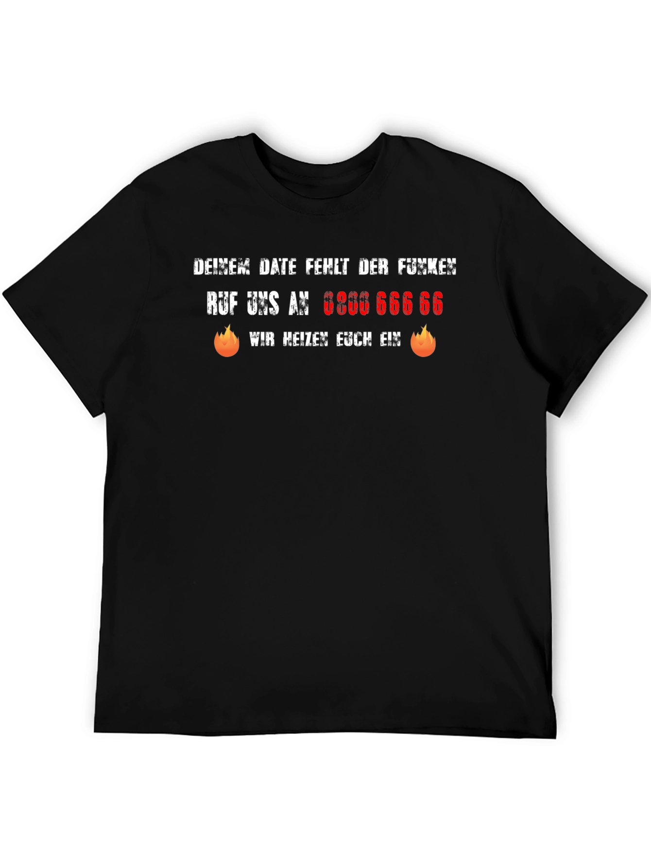 Humorous German Slogan Black T-Shirt