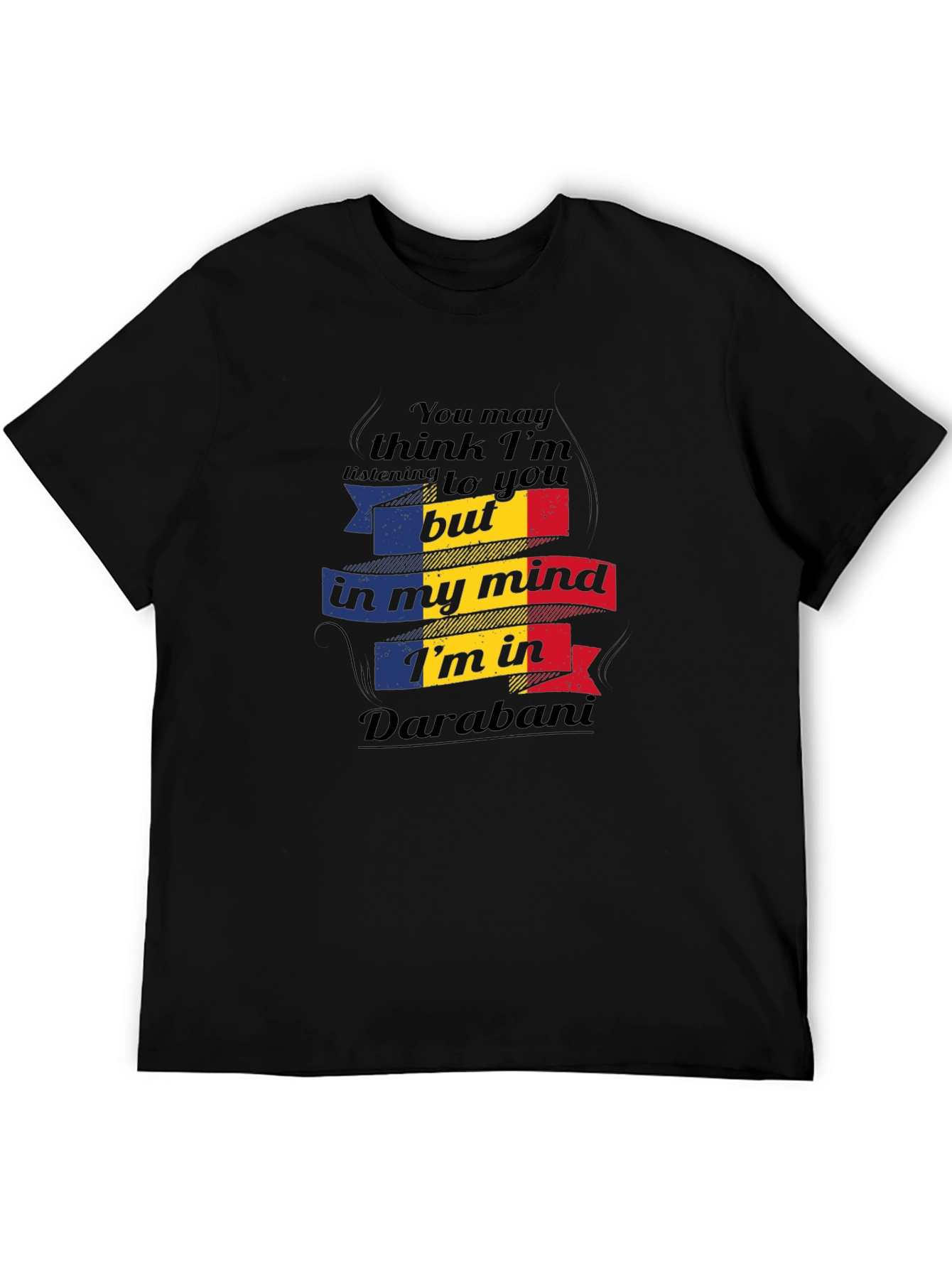 Darabani Mind T-Shirt - Black Cotton