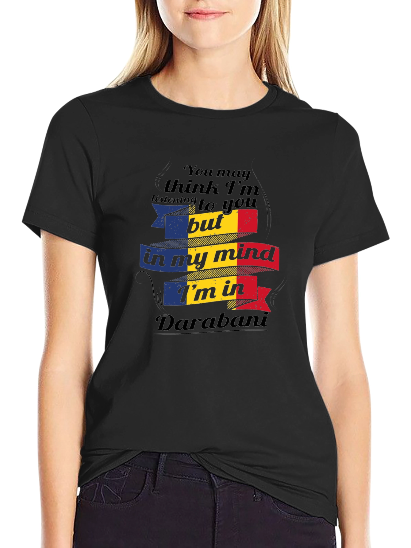 Darabani Mind T-Shirt - Black Cotton