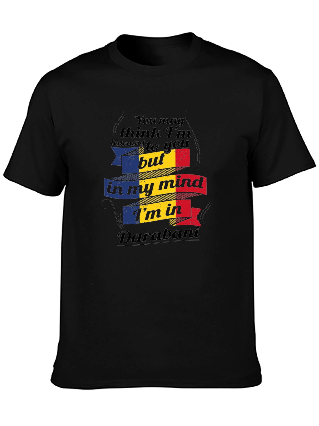 Darabani Mind T-Shirt - Black Cotton
