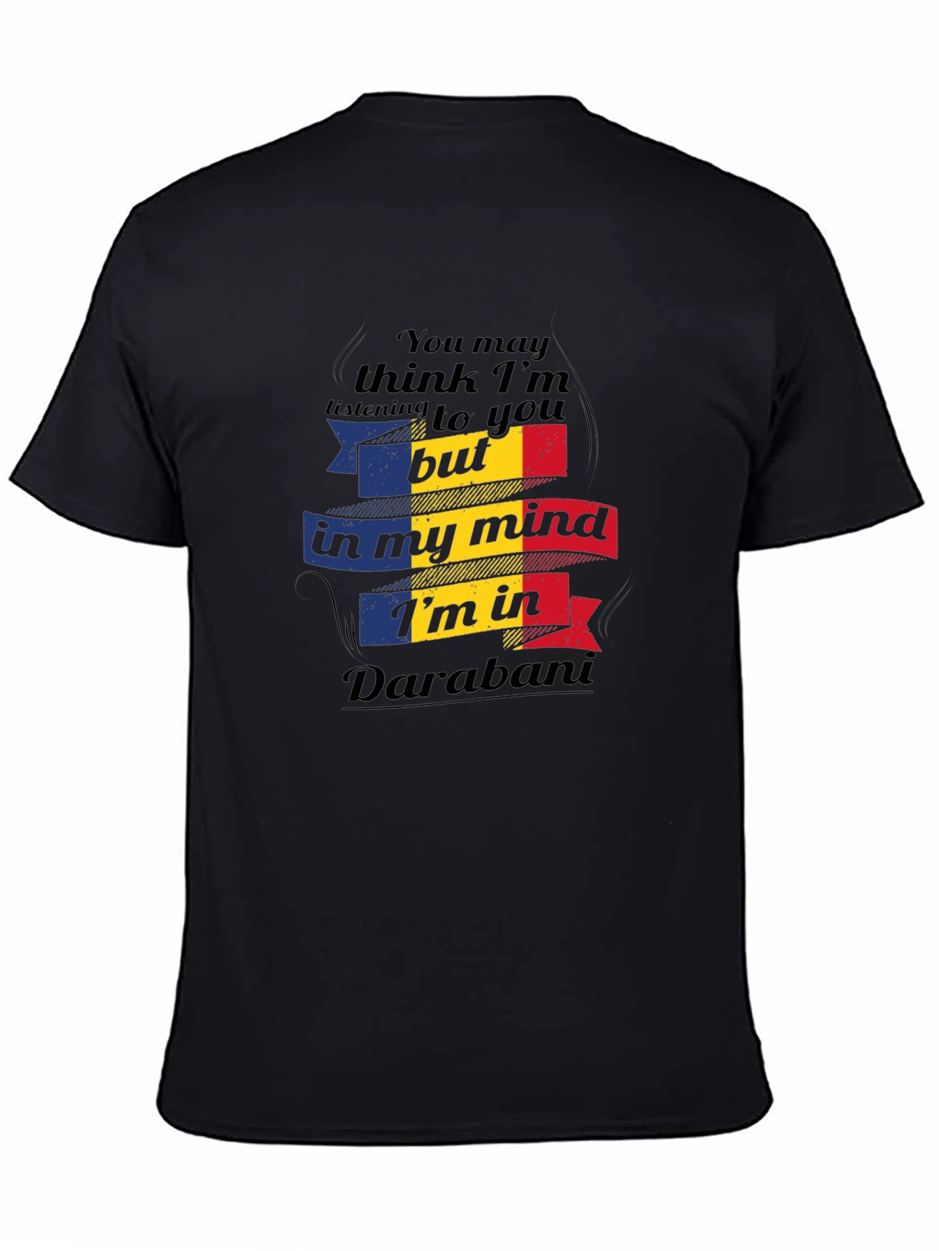 Darabani Mind T-Shirt - Black Cotton