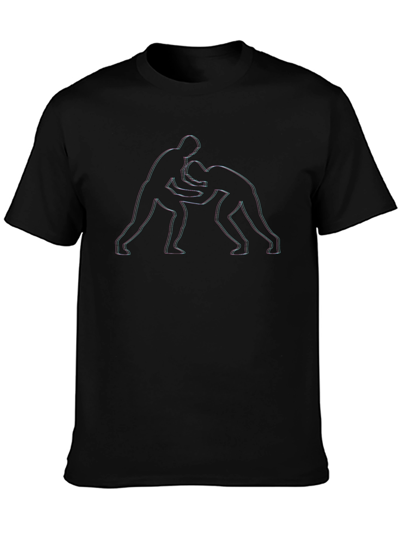 Wrestling Graphic Black T-Shirt