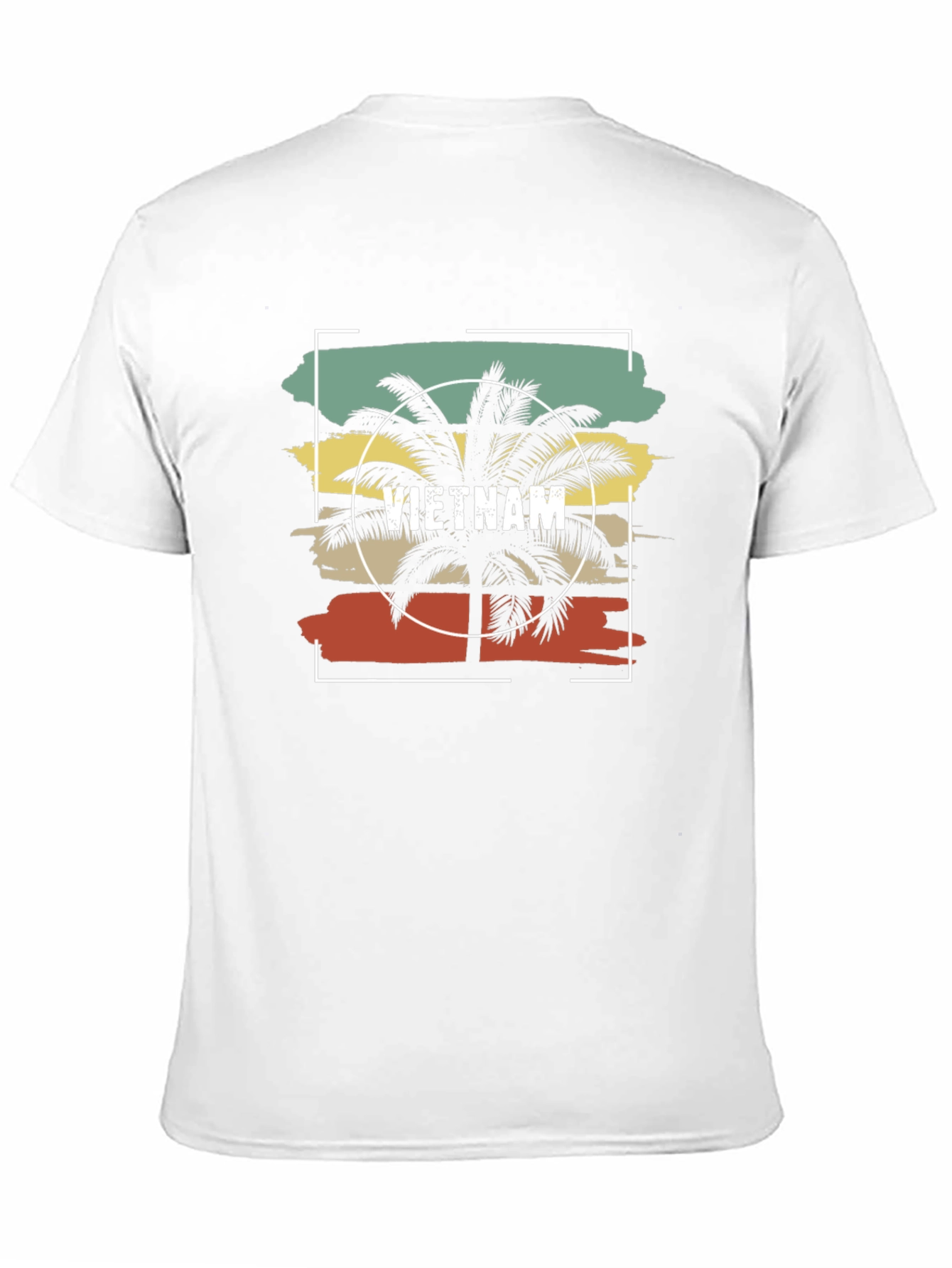 Vietnam Palm Tree Graphic Mens Black T-Shirt