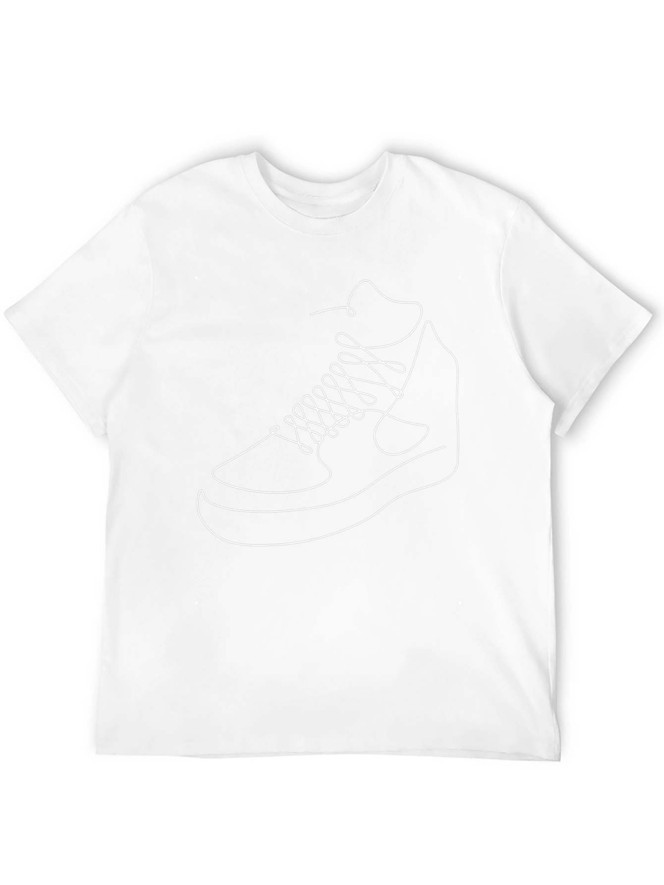 Sneaker Line Art Graphic Tee - Cool Casual Style