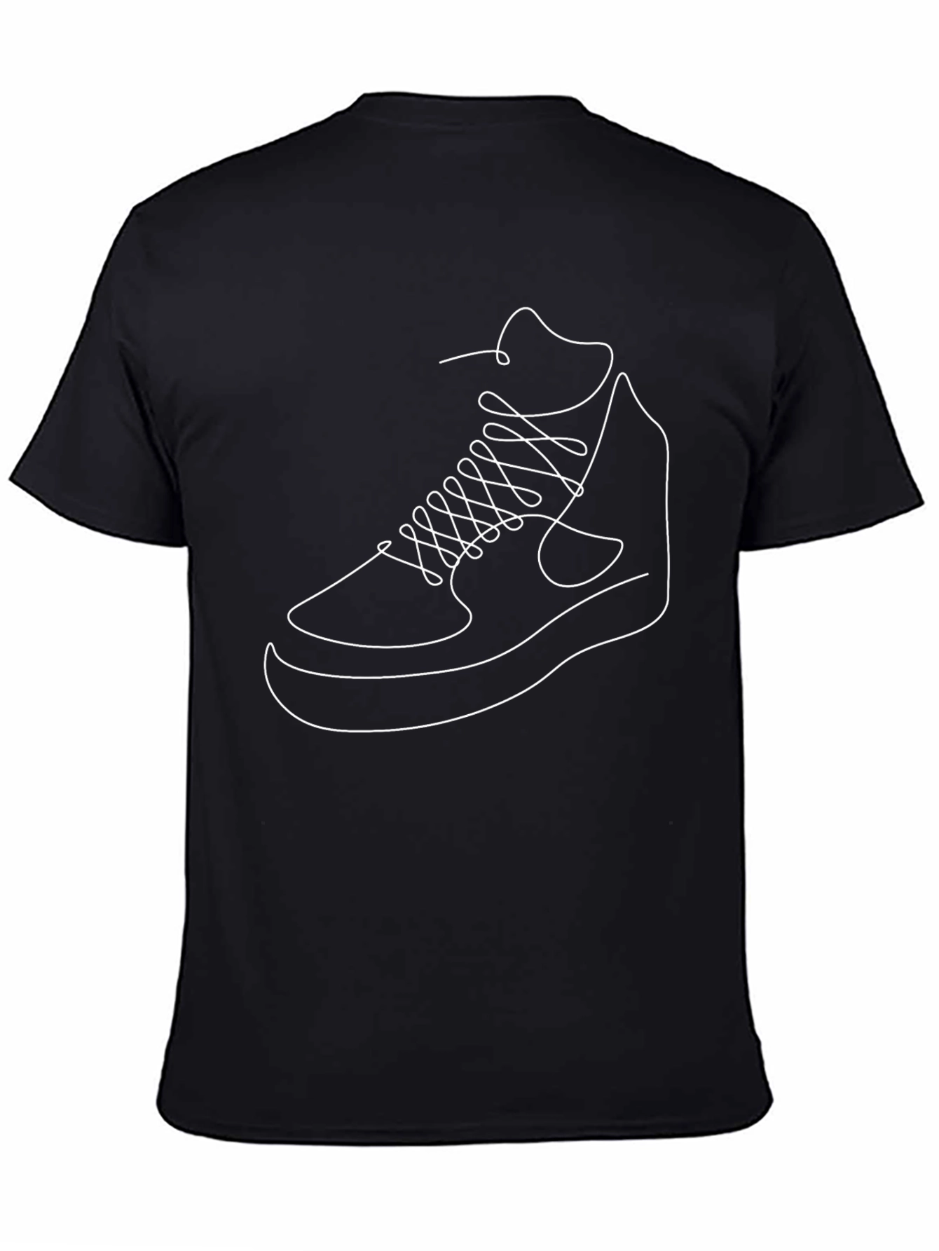 Sneaker Line Art Graphic Tee - Cool Casual Style
