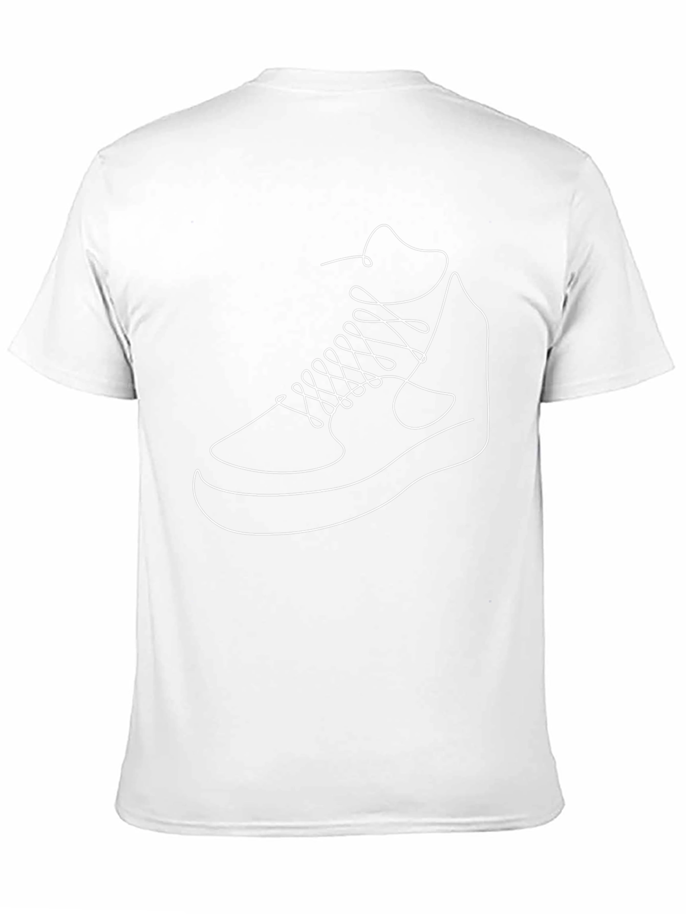 Sneaker Line Art Graphic Tee - Cool Casual Style